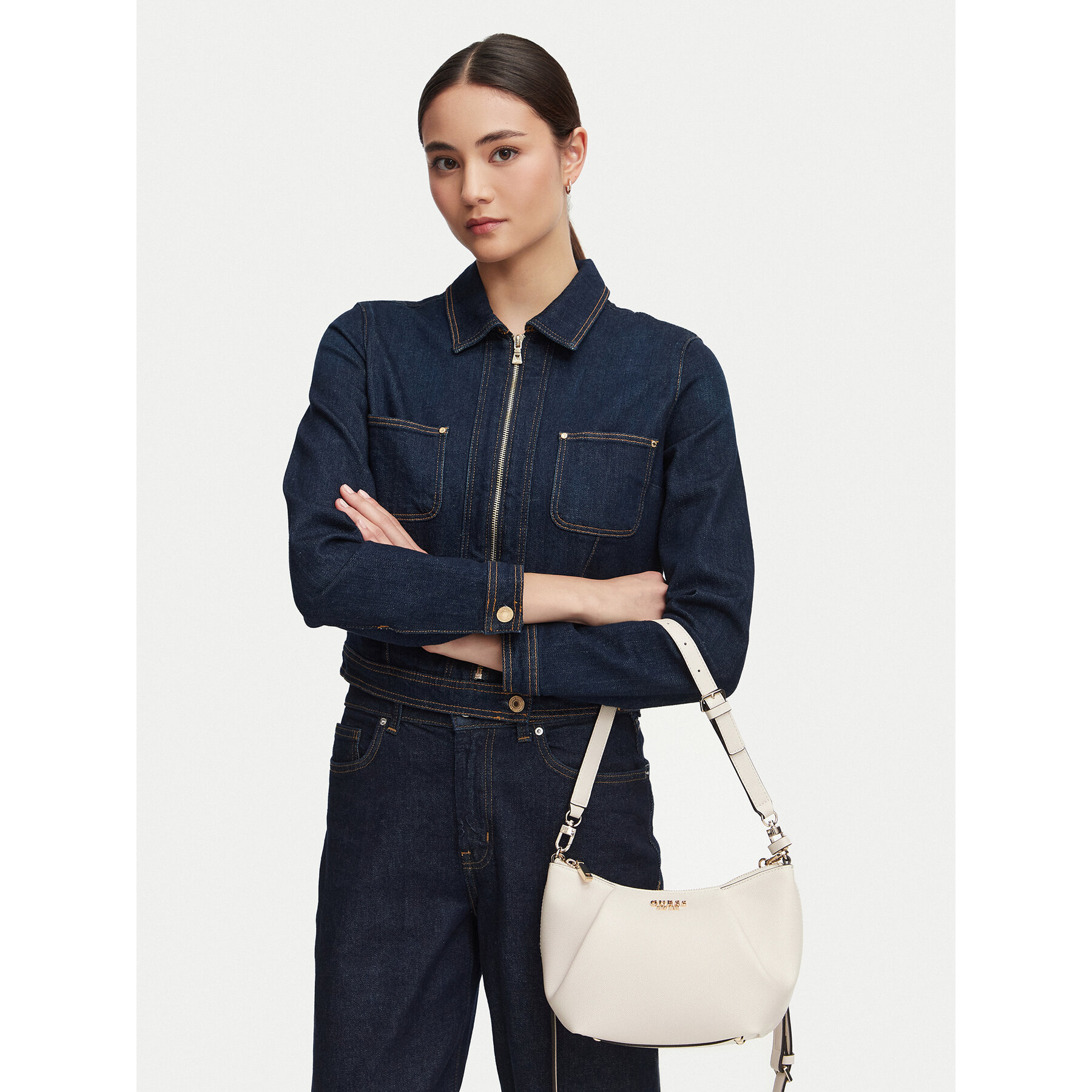 Geantă Guess Amorette HWBG78 98180 Crem
