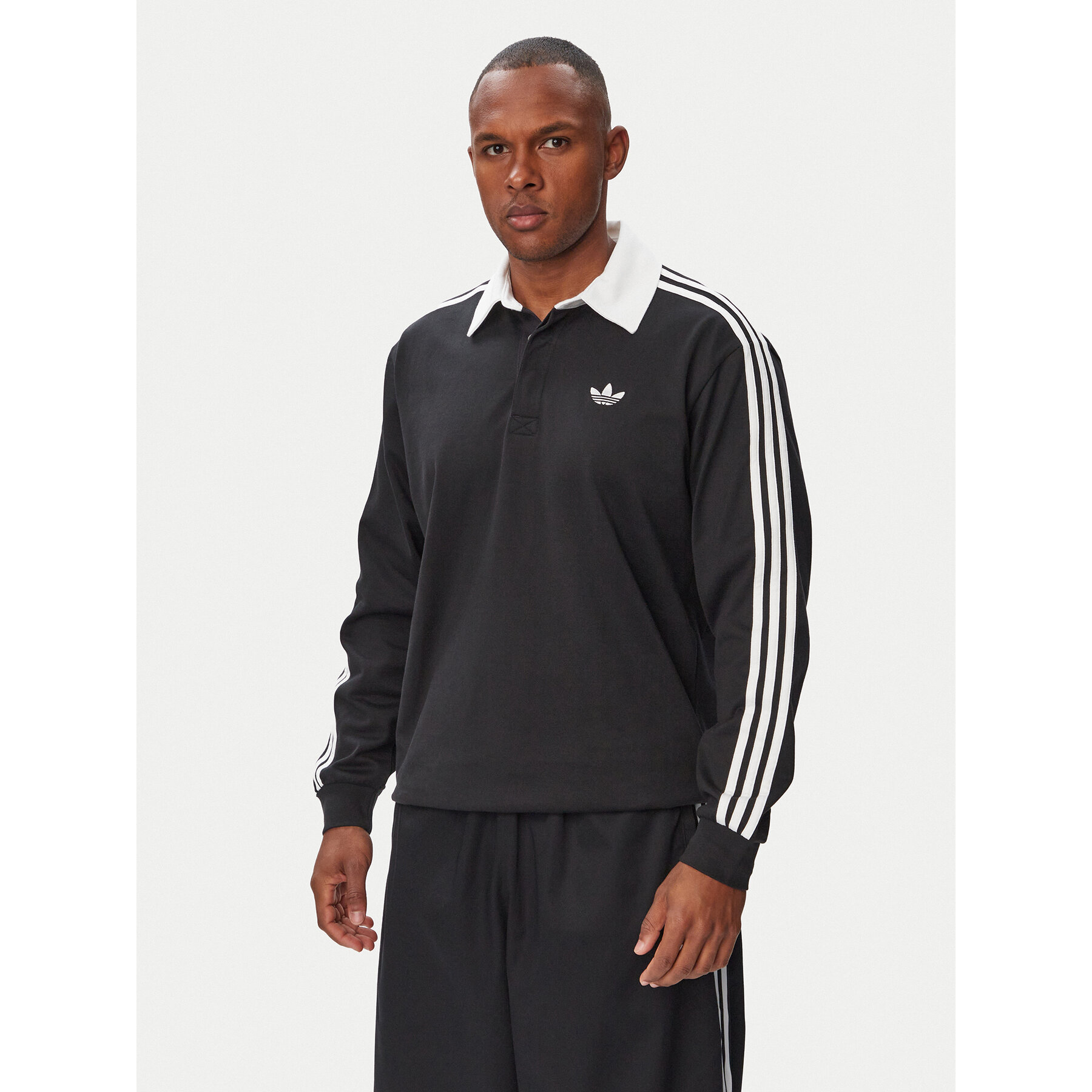 adidas Polo 3-Stripes Rugby Longsleeve Polo KE3576 Crna Regular Fit