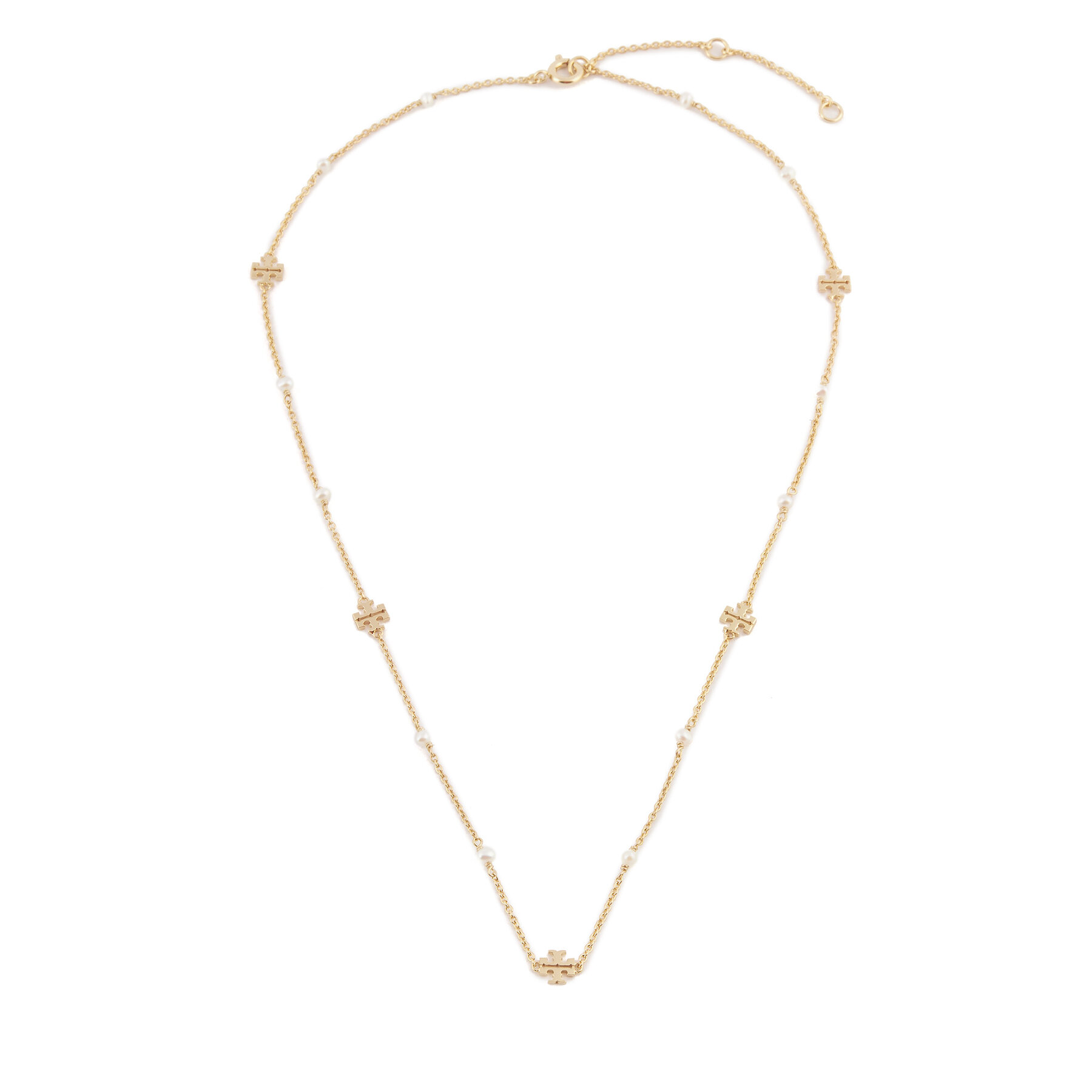 Collier Tory Burch Kira Pearl Delicate Necklace 136782 Or