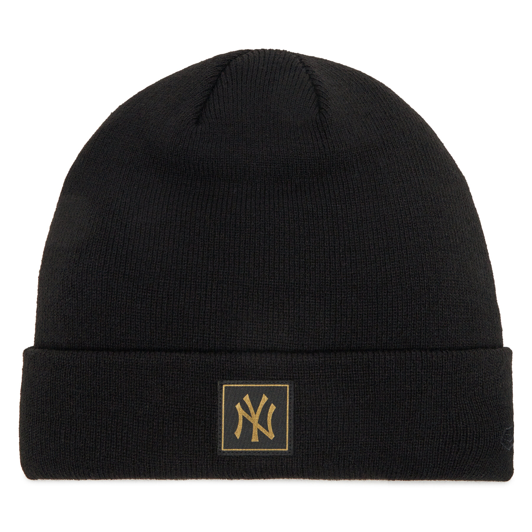  Sapka New Era New York Yankees Metallic Badge Black Cuff Knit Beanie 60424815 Fekete akciós termékkép 1