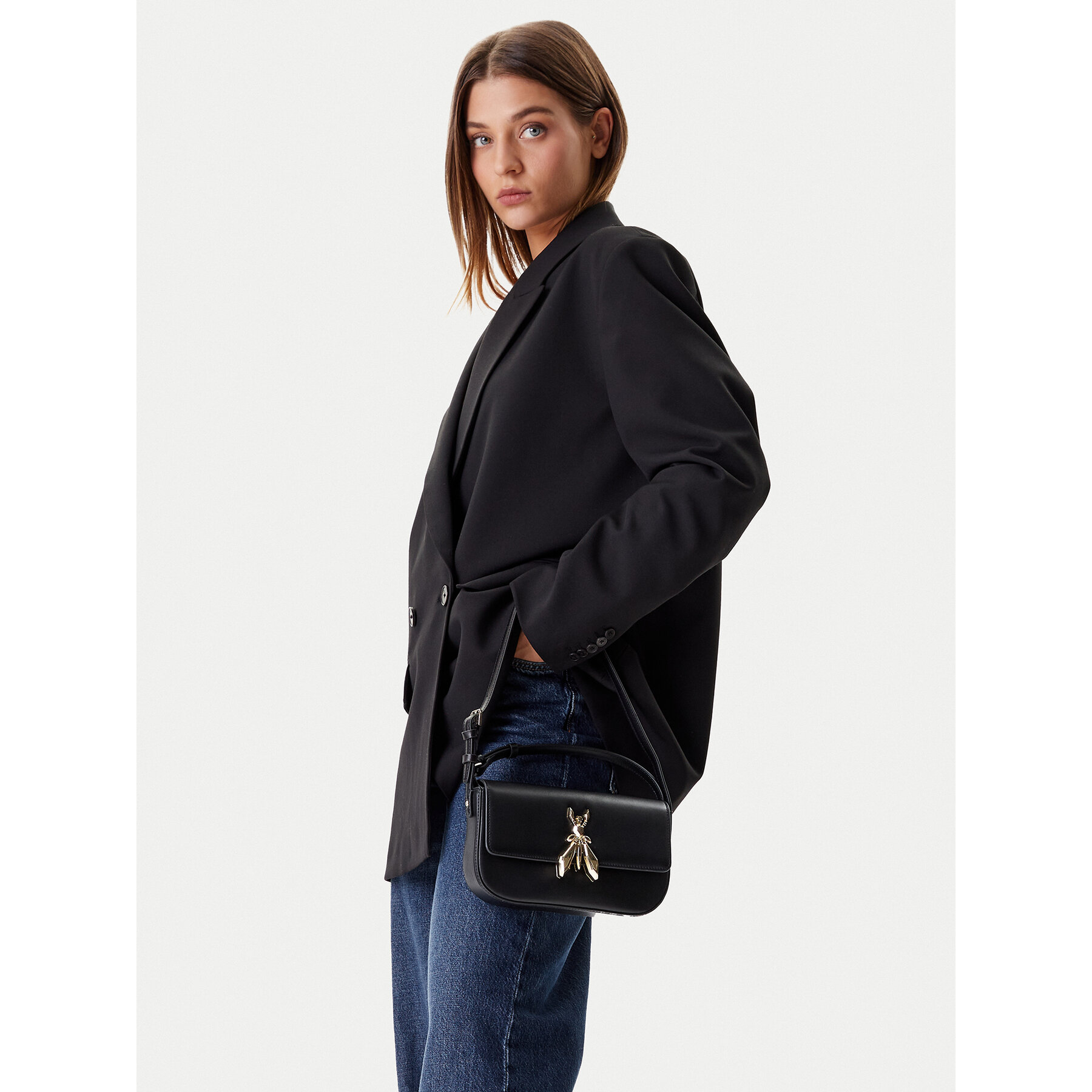 Τσάντα Patrizia Pepe 8B0231 L061 Μαύρο