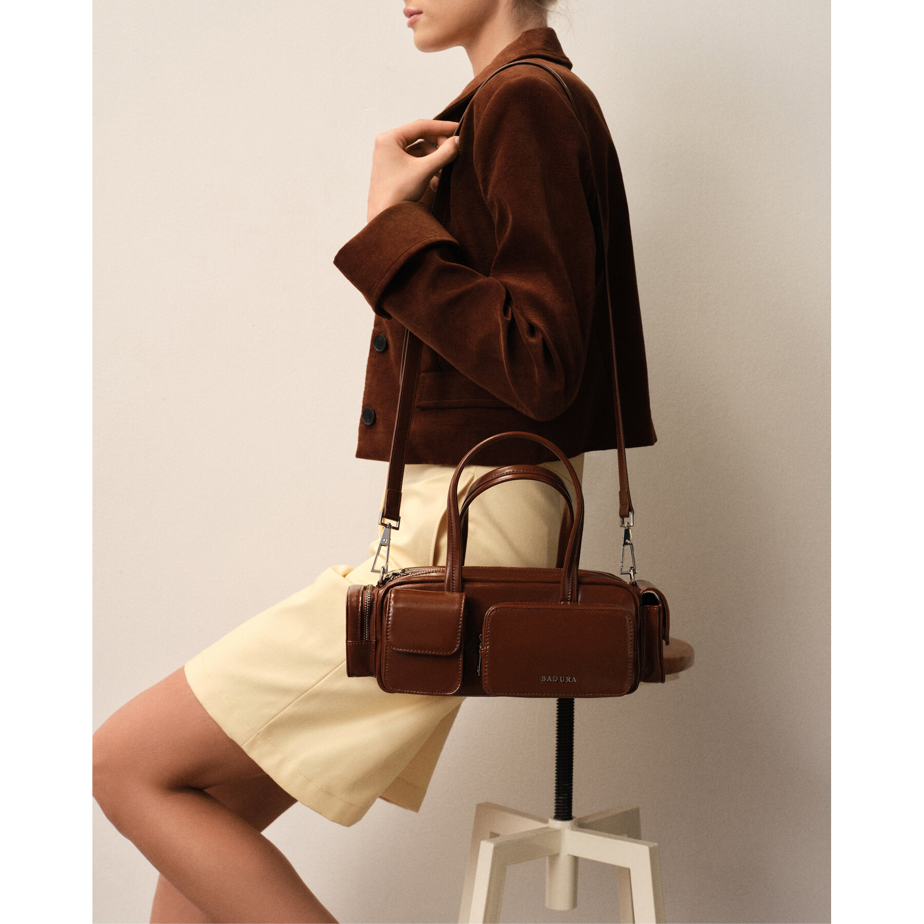 Borsetta Badura WEN-32 Marrone