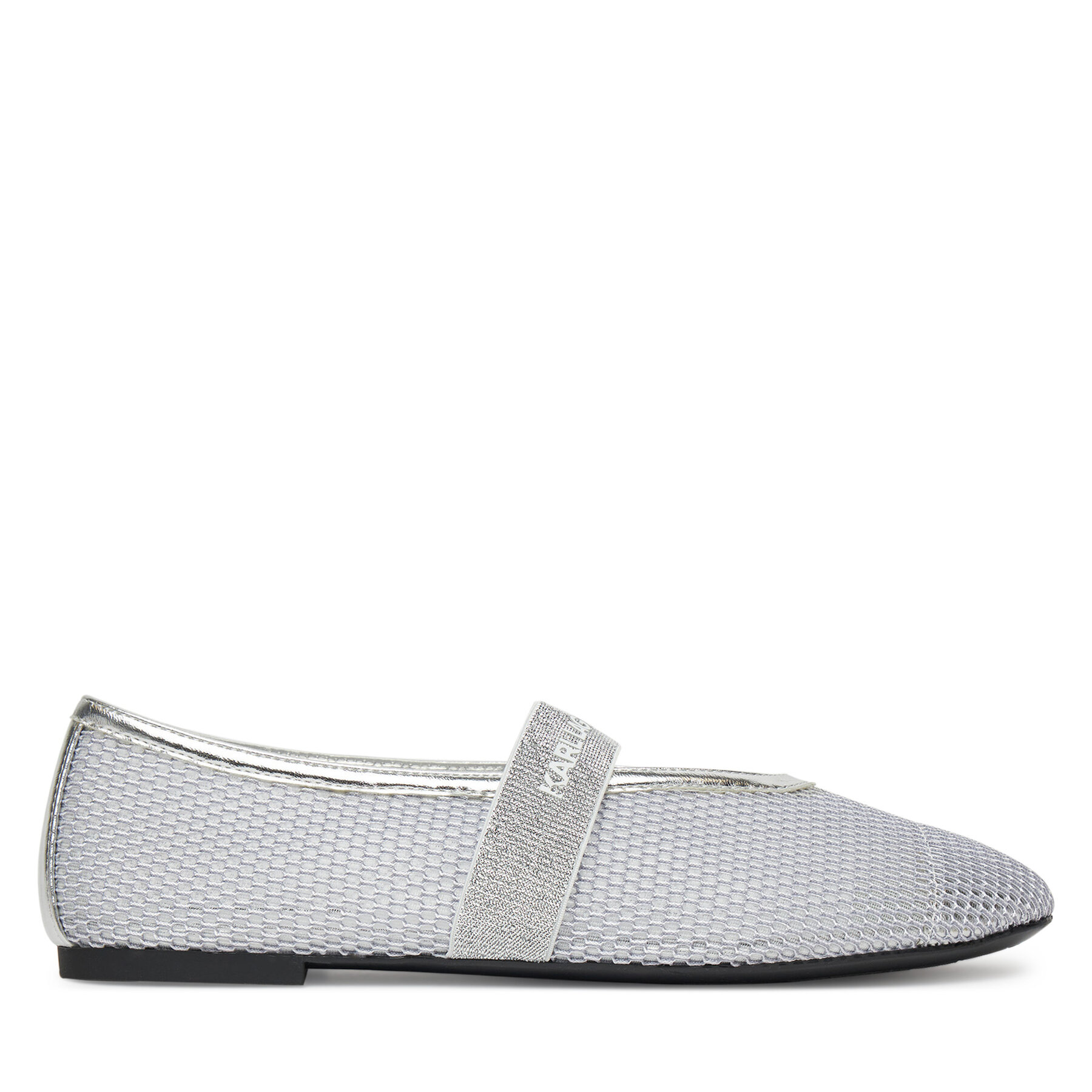 Dámske Baleríny KARL LAGERFELD, Rozmer: 39, Strieborná, KL40125