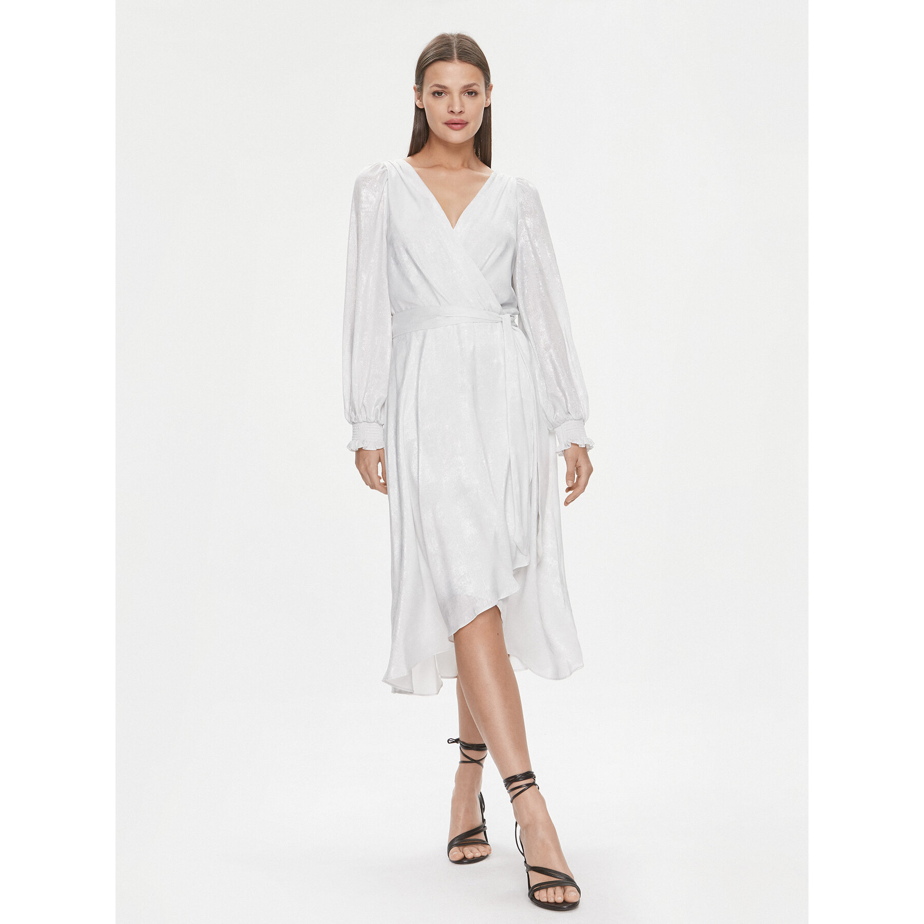 DKNY Sommerkleid DD3JA479 Weiß Regular Fit