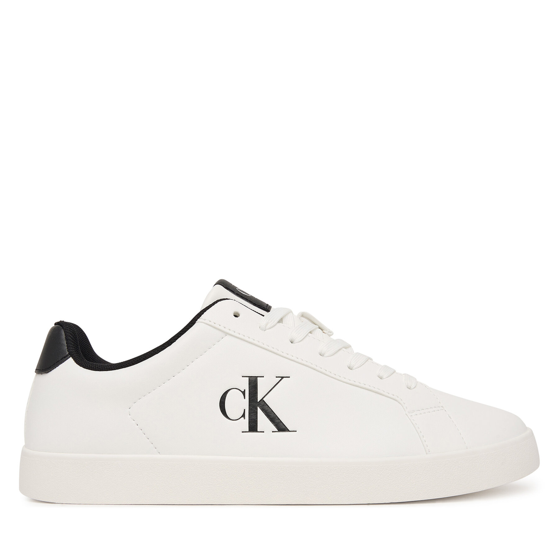 Sneakers Calvin Klein 3 Cupsole Derby Pu Smo HM0HM02458 Alb