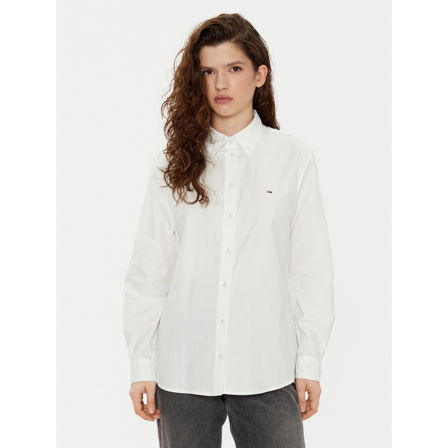 Tommy Jeans Hemd DW0DW19890 Weiß Regular Fit