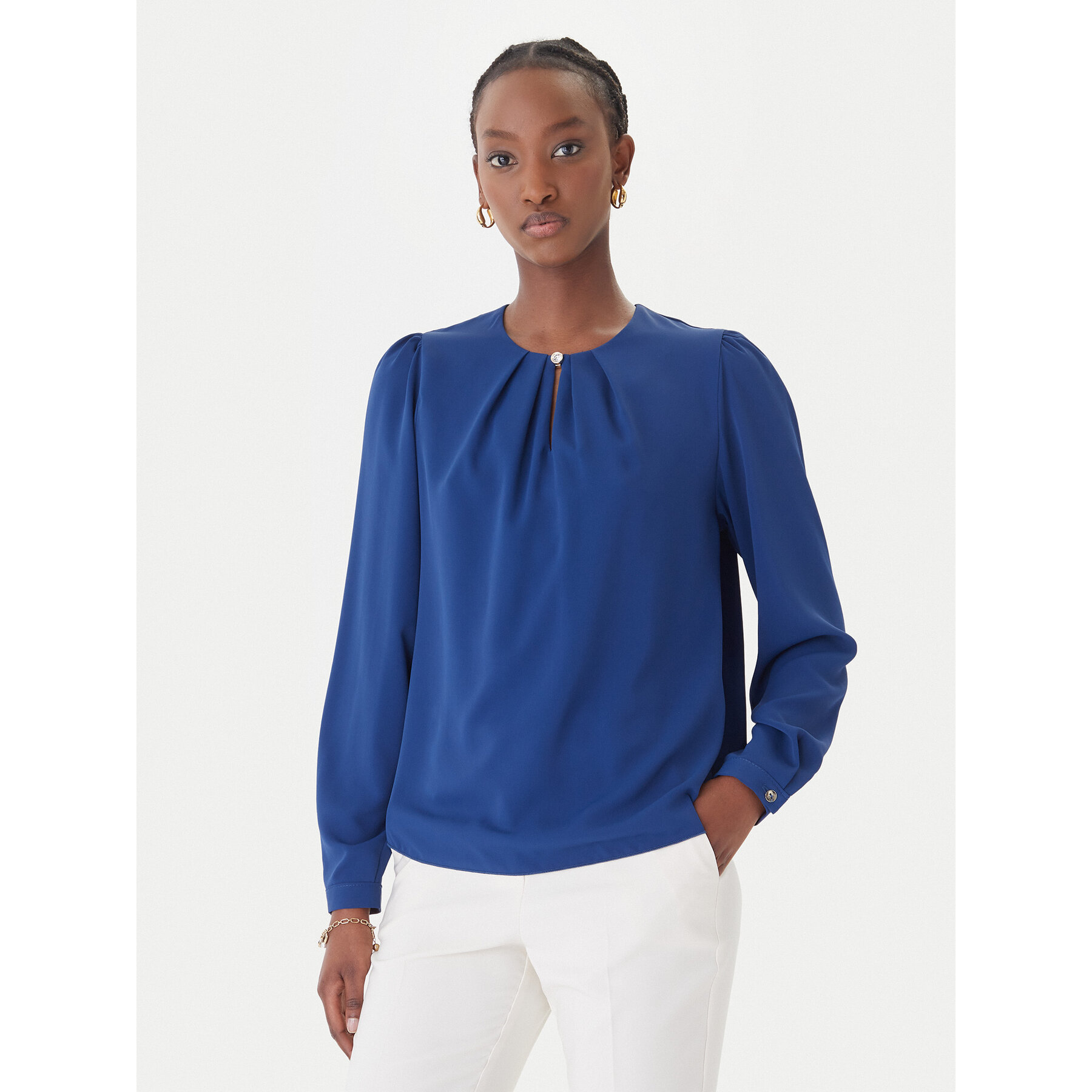 Rinascimento Bluse CFC0127711003 Blau Regular Fit