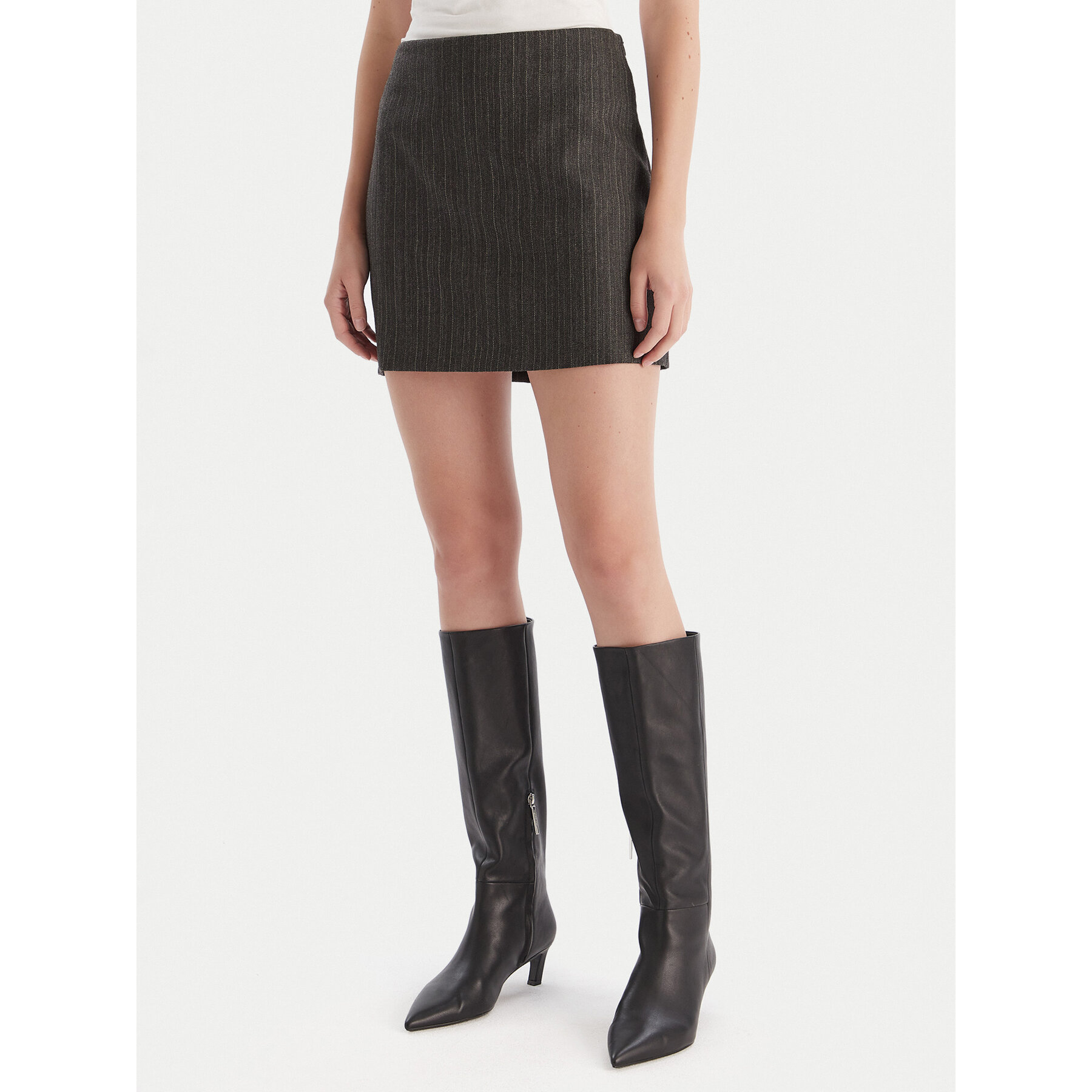 Marella Minirock Litanie 2523106112 Grau Slim Fit
