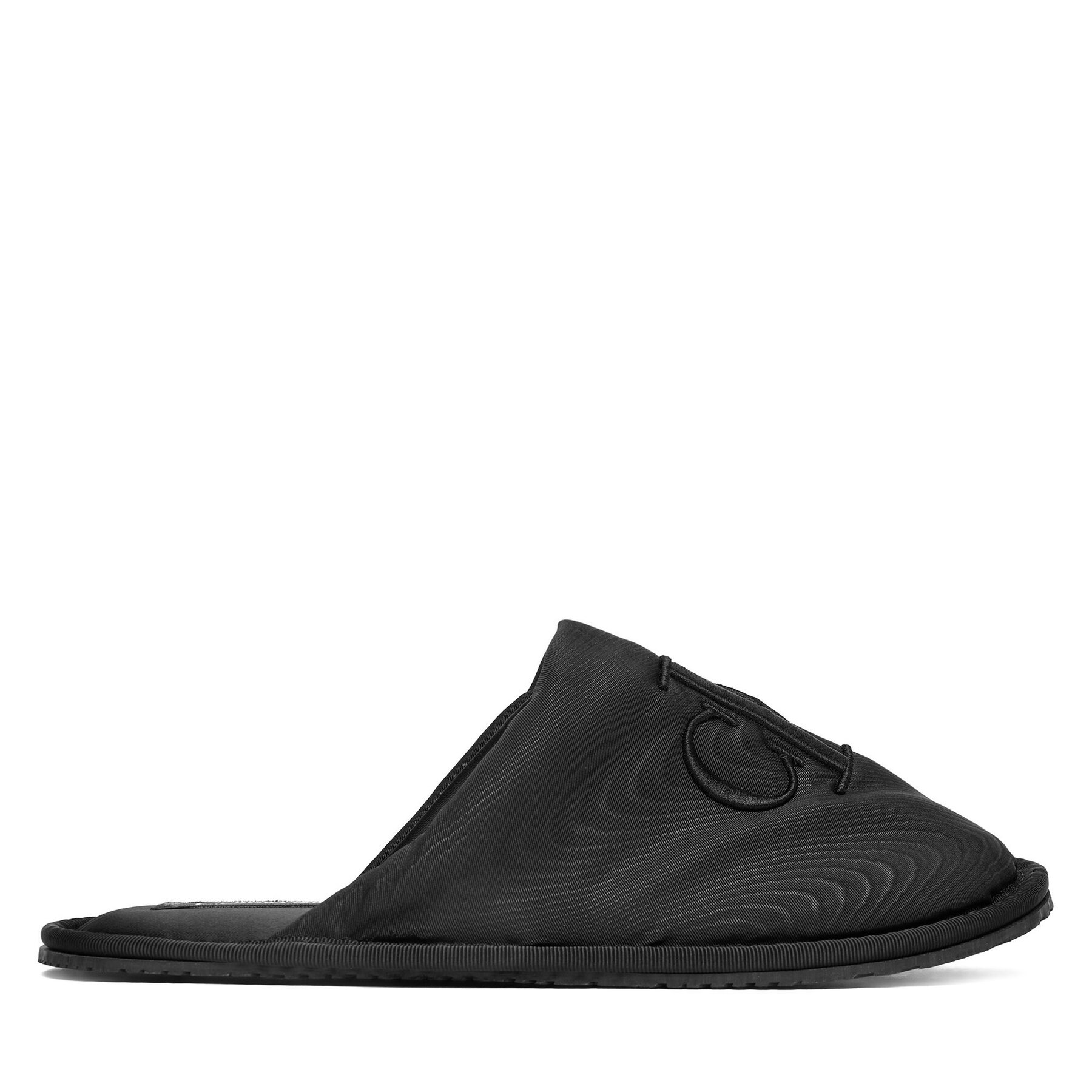 Пантофи Calvin Klein Jeans Slipper Satin Moire YW0YW02053 Черен