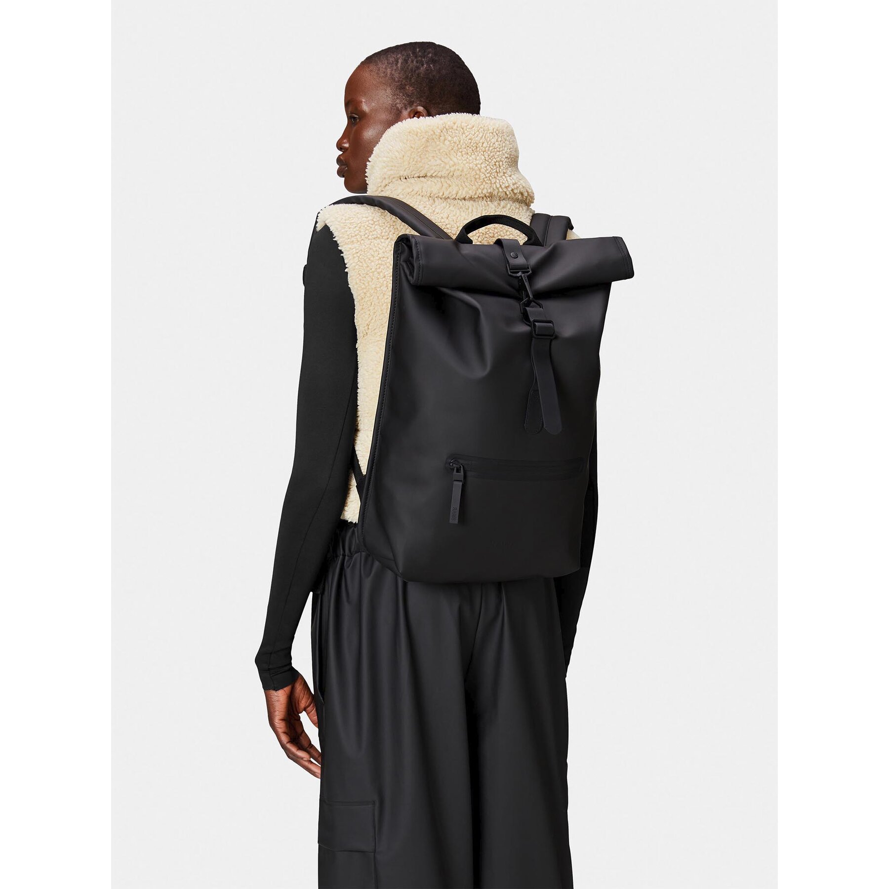 Раница Rains Rolltop Rucksack W3 13320 Черен