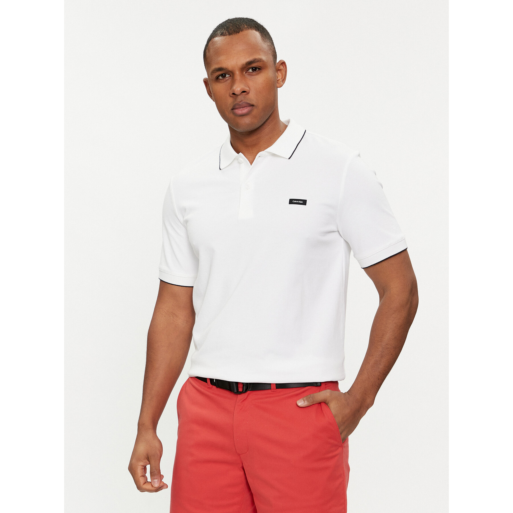 Calvin Klein Polo K10K112751 Λευκό Regular Fit