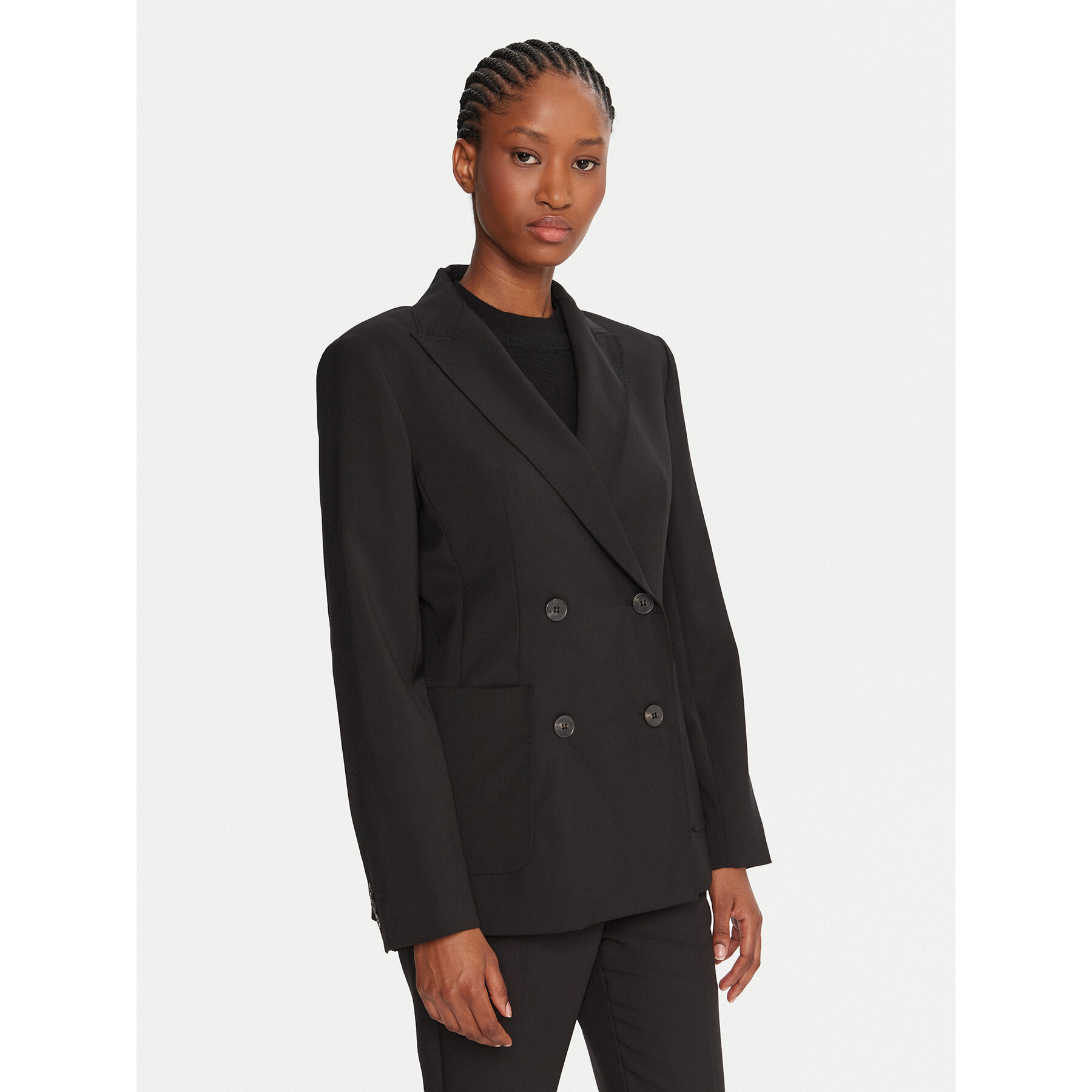 Weekend Max Mara Sakko Ornati 2525046012 Schwarz Slim Fit