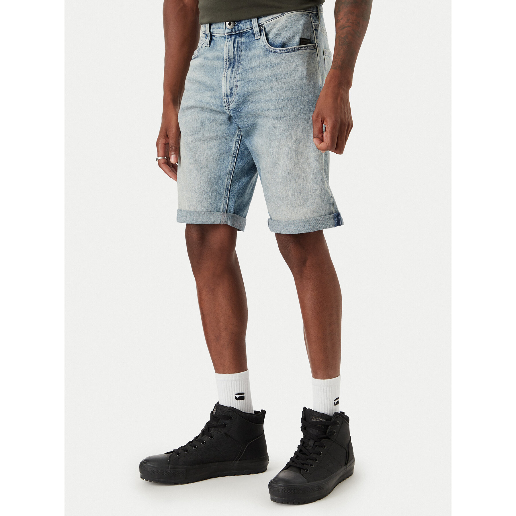 G-Star Raw Jeansshorts Mosa D24430-E205 Blau Straight Fit