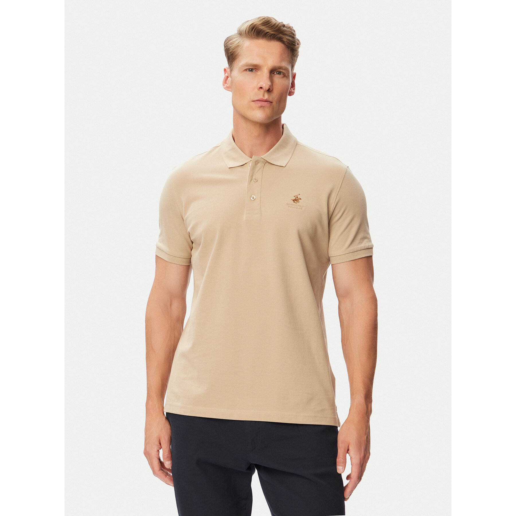 Beverly Hills Polo Club Poloshirt P-SS26M-P450124 Beige Regular Fit