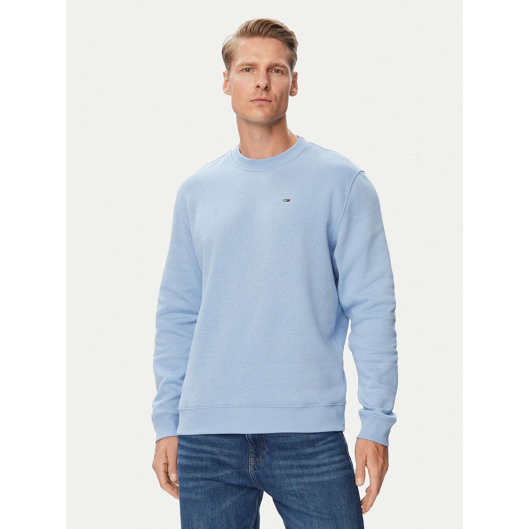 Tommy Jeans Sweatshirt DM0DM20741 Hellblau Regular Fit
