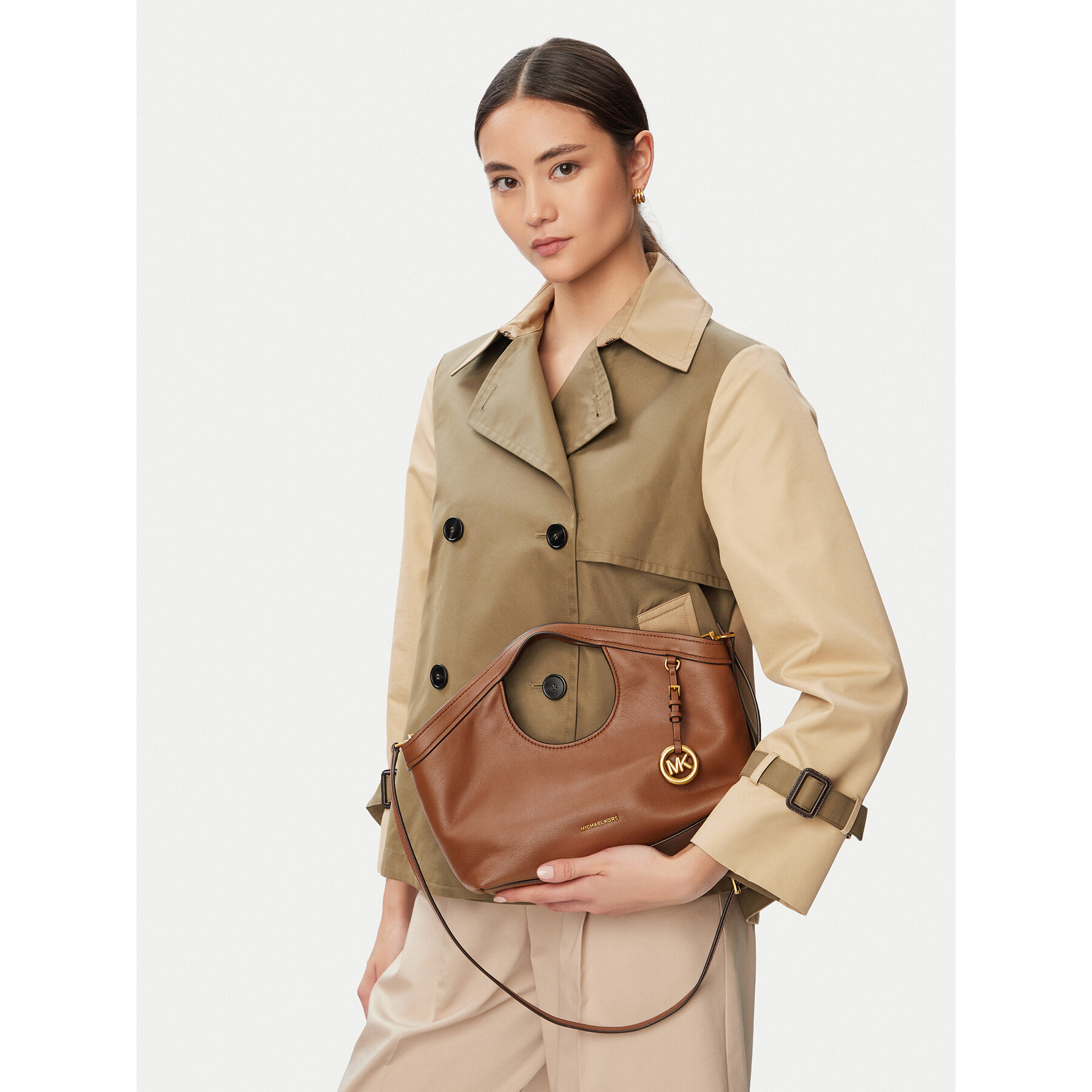 Geantă MICHAEL Michael Kors 32T6AX6C2L Maro