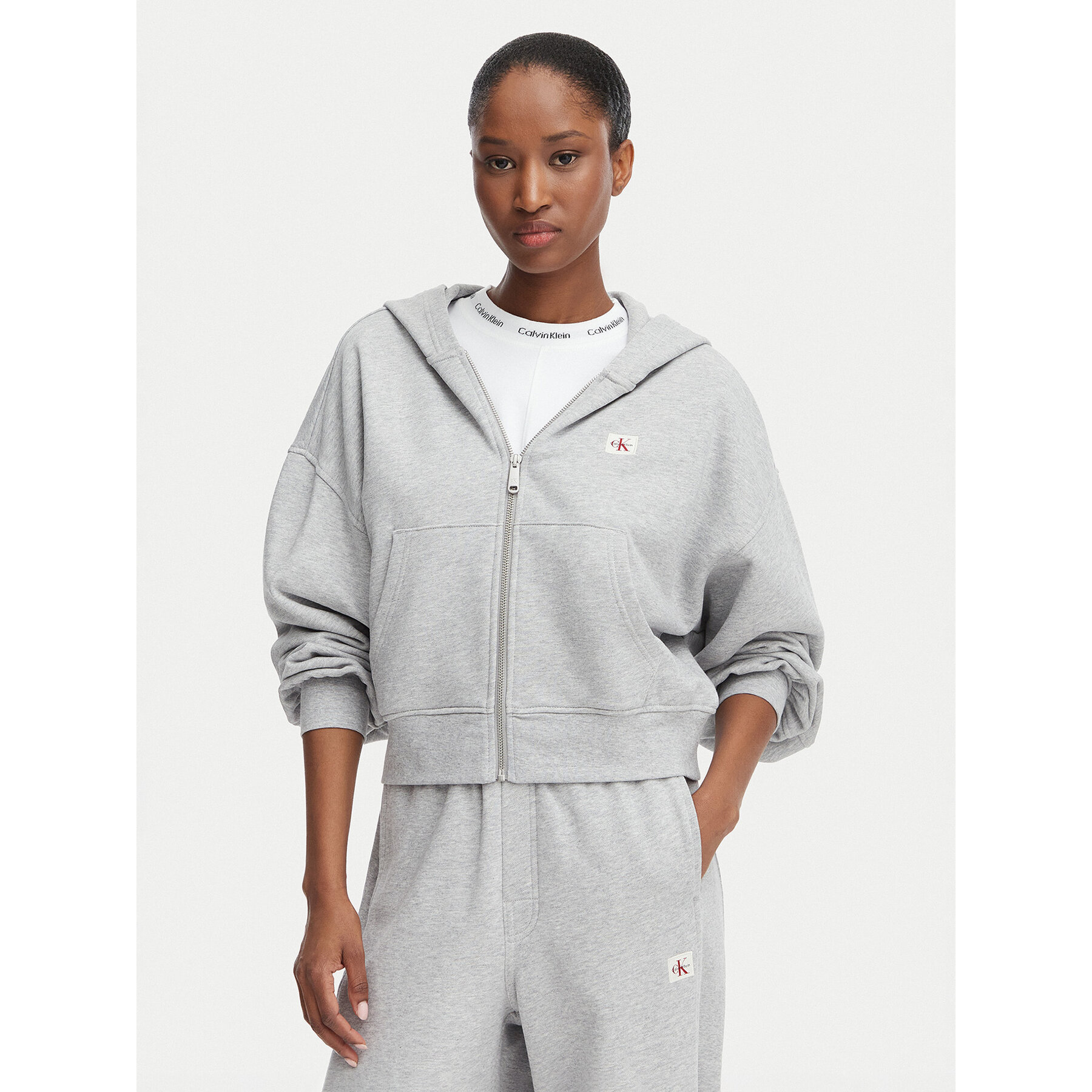 Calvin Klein Sweatshirt LV047C216G Grau Regular Fit