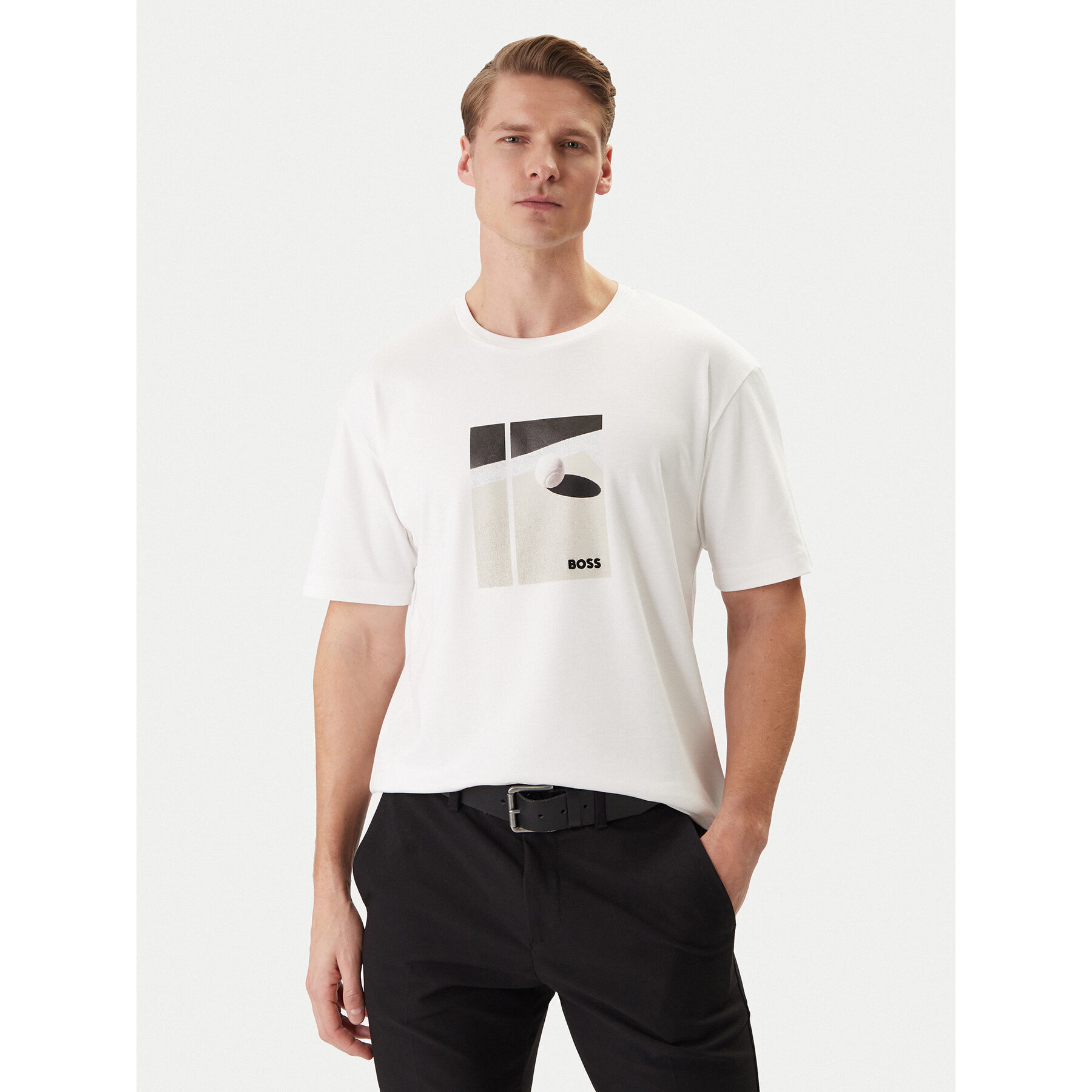 BOSS T-Shirt 50554365 Weiß Regular Fit