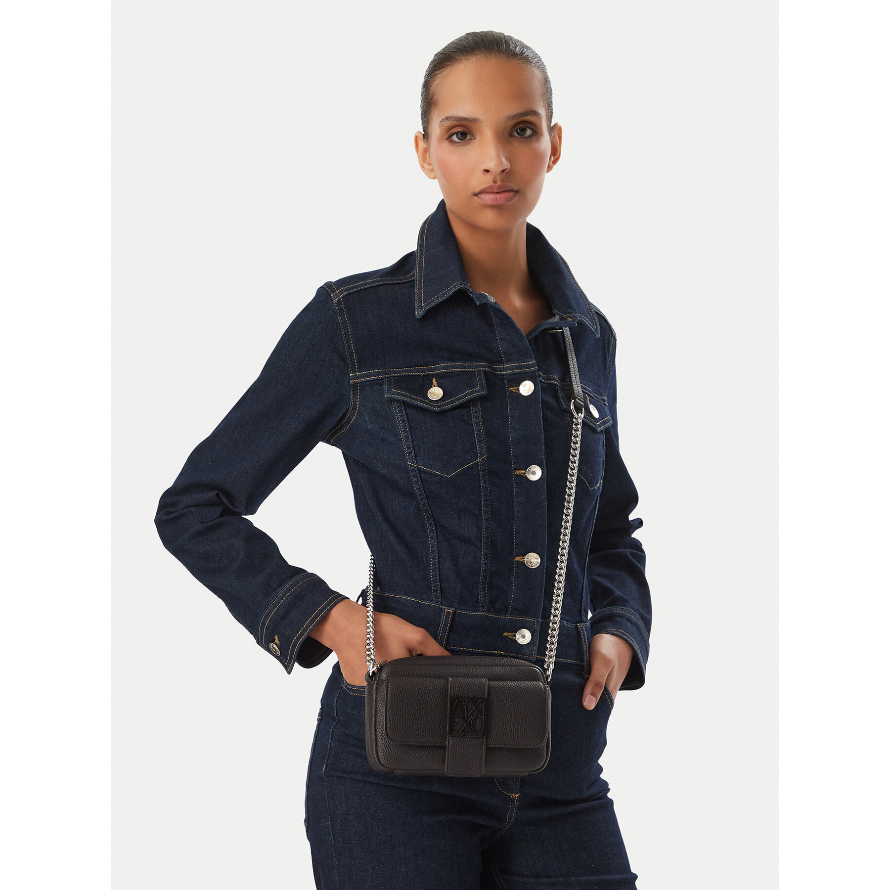 Geantă Armani Exchange XW000324 AF11902 U6032 Maro închis