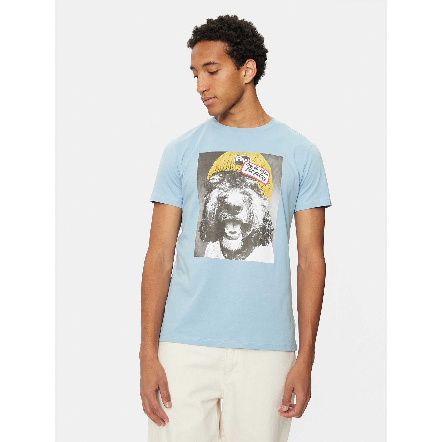 REPLAY T-Shirt M6951 .000.2660 Μπλε Regular Fit