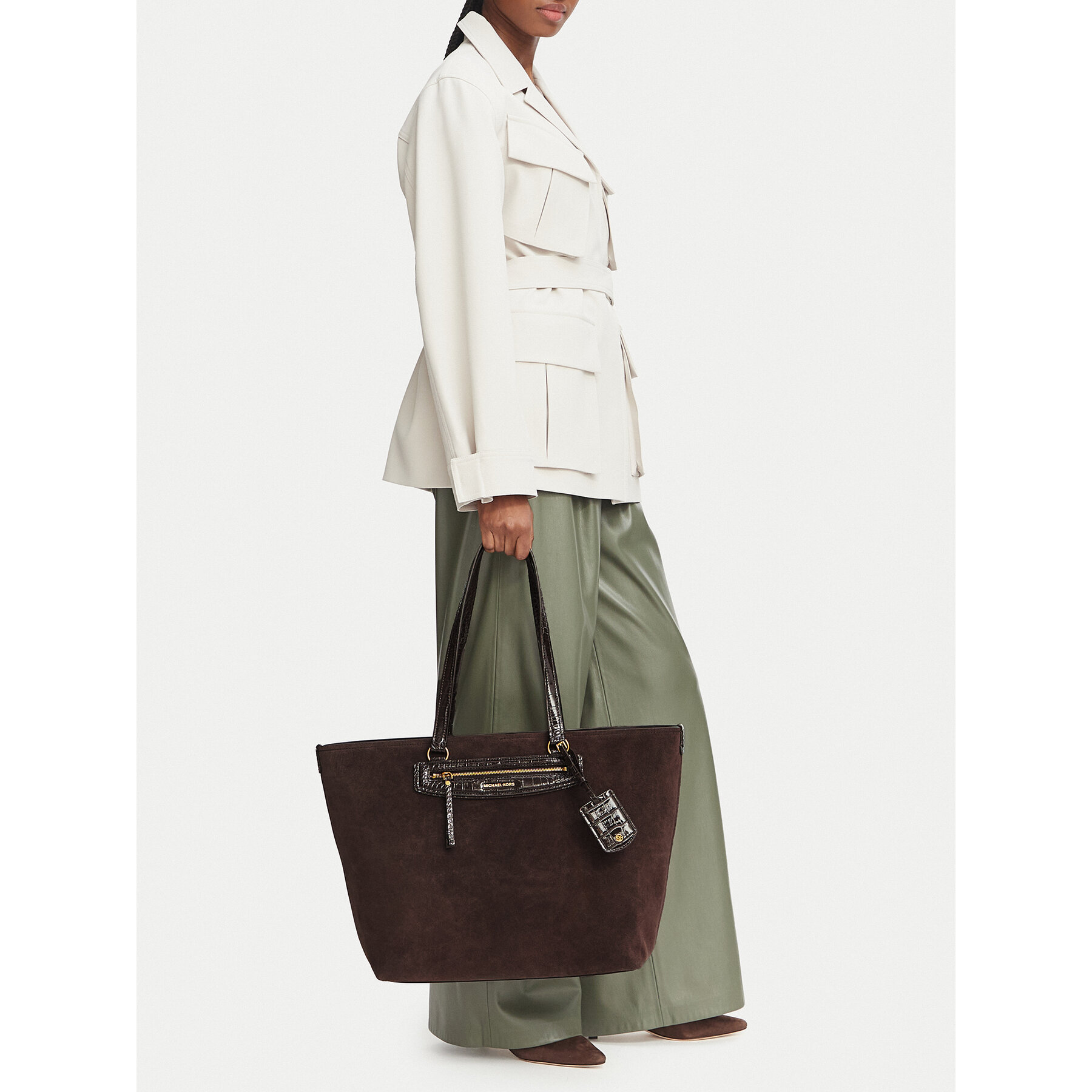 Torbica MICHAEL Michael Kors Jet Set Travel 30F6ATVT4S Tamno smeđa