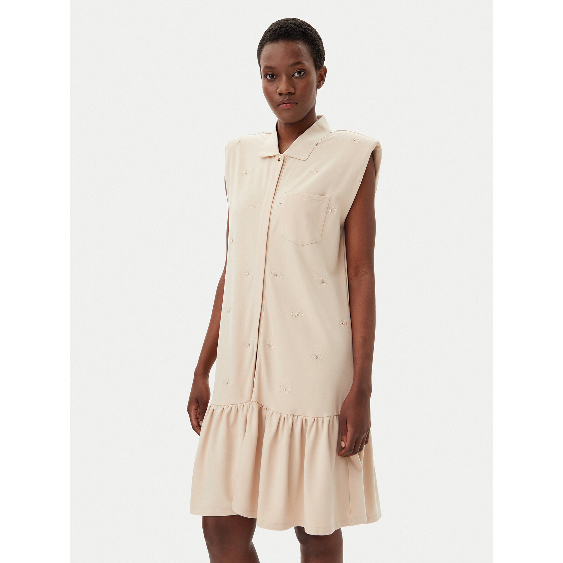 Liu Jo Sport Hemdkleid TA5191 J5942 Beige Regular Fit