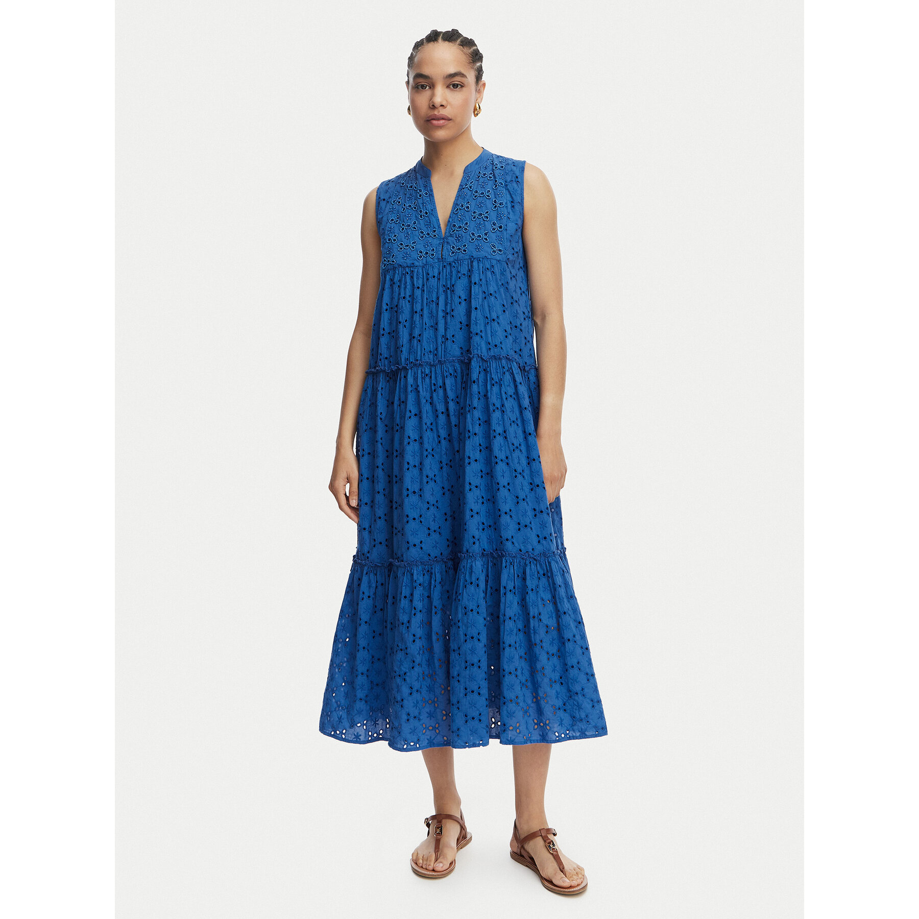LOLA CASADEMUNT Sommerkleid LS2616017 Blau Regular Fit