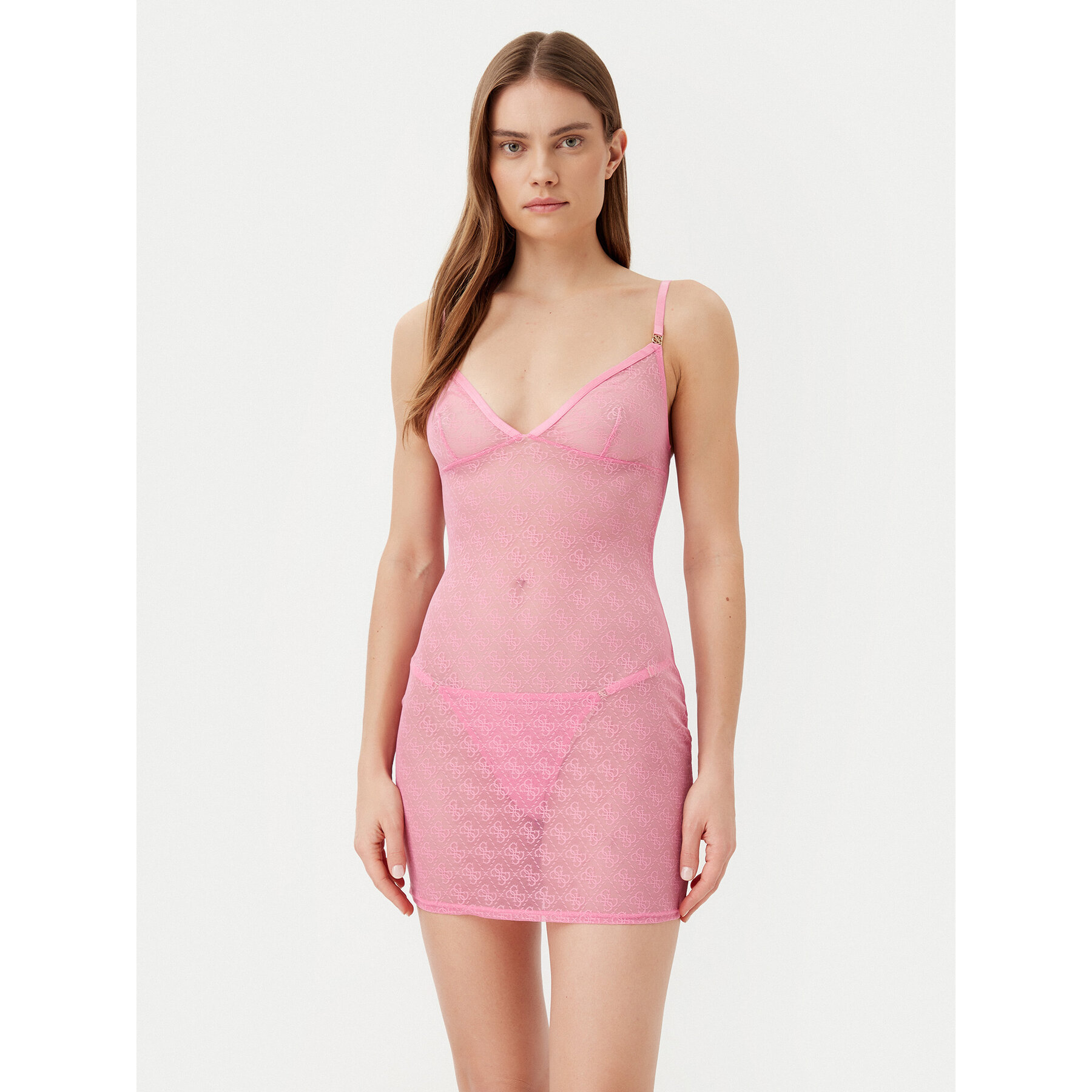 Guess Guess Νυχτικό O5RX02 KCLB0 Ροζ Slim Fit