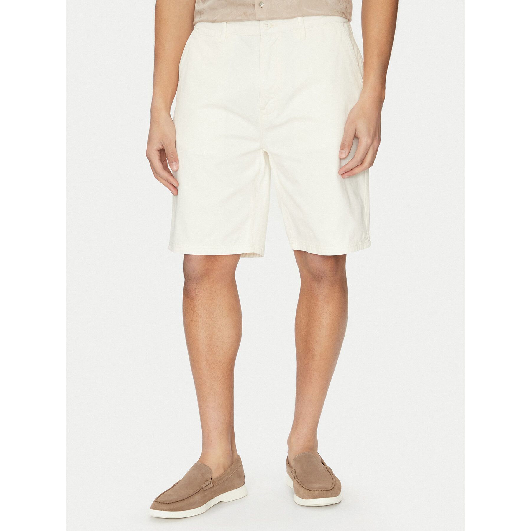 Guess Jeans Stoffshorts M5GD44 WGCV1 Écru Regular Fit