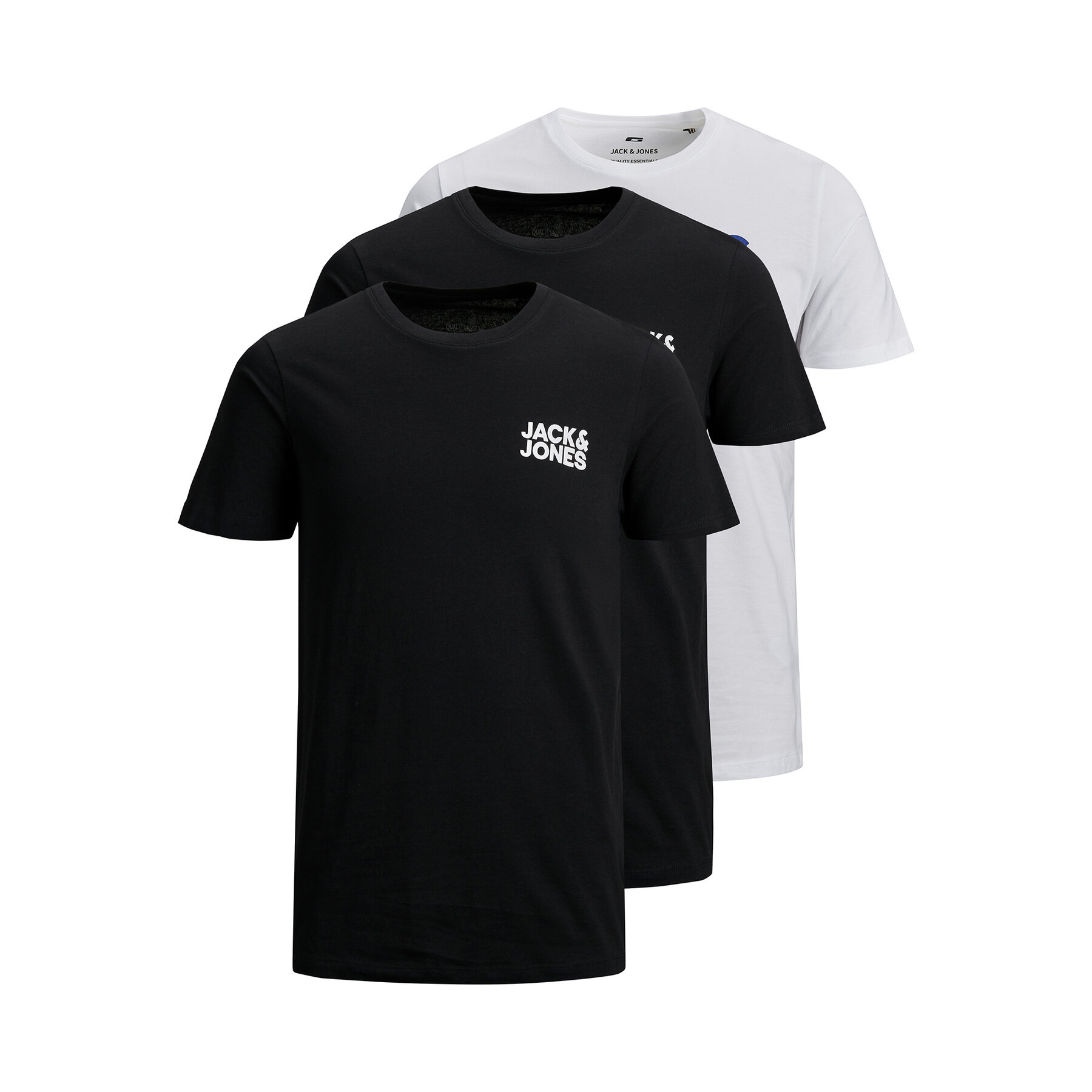 Jack & Jones Komplet t-shirt majic﻿ Corp Logo 12191762 Črna Slim Fit