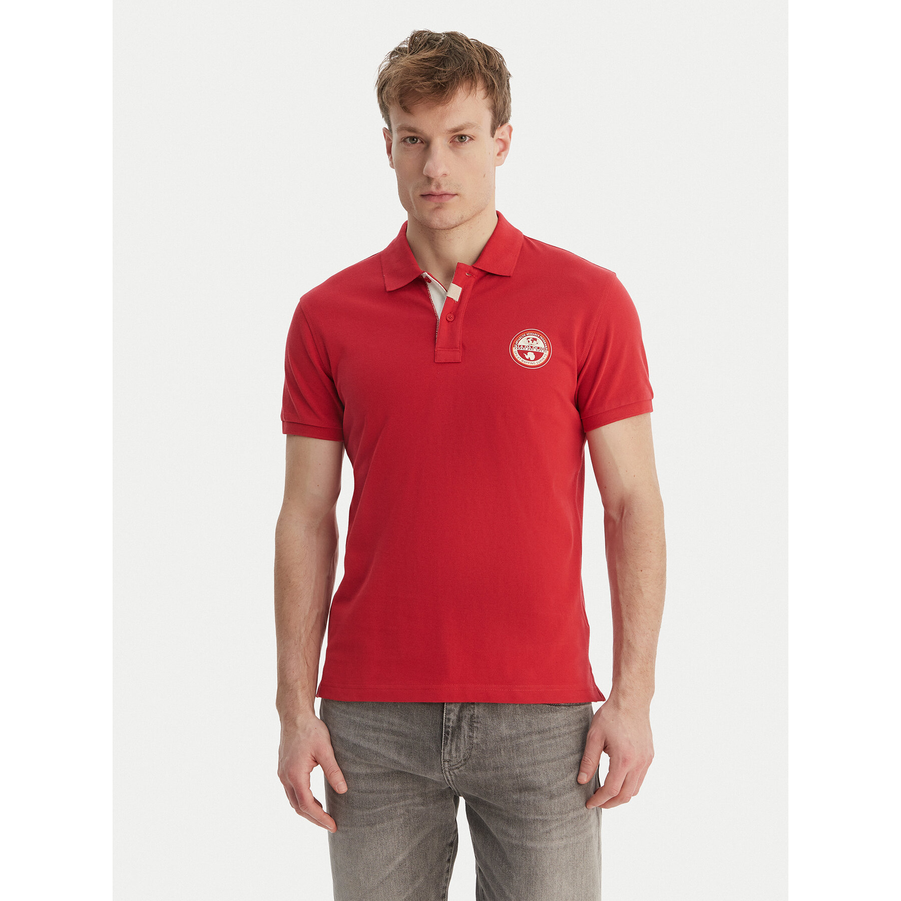 Napapijri Poloshirt E-Clanis NP0A4ID3 Rot Regular Fit