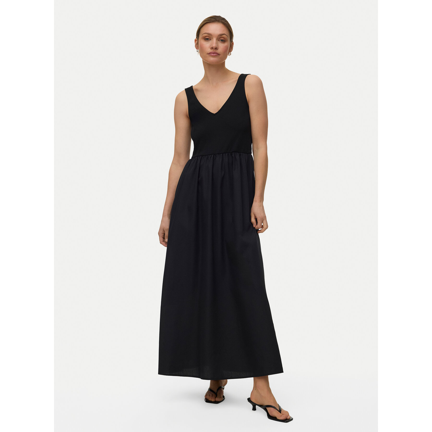 Vero Moda Sommerkleid Vally 10345917 Schwarz Loose Fit