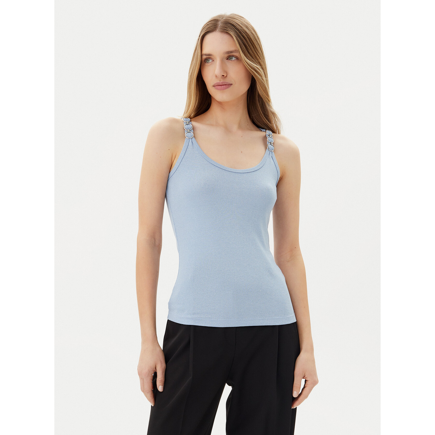 Morgan Τοπ 251-DIDOA Γαλάζιο Slim Fit