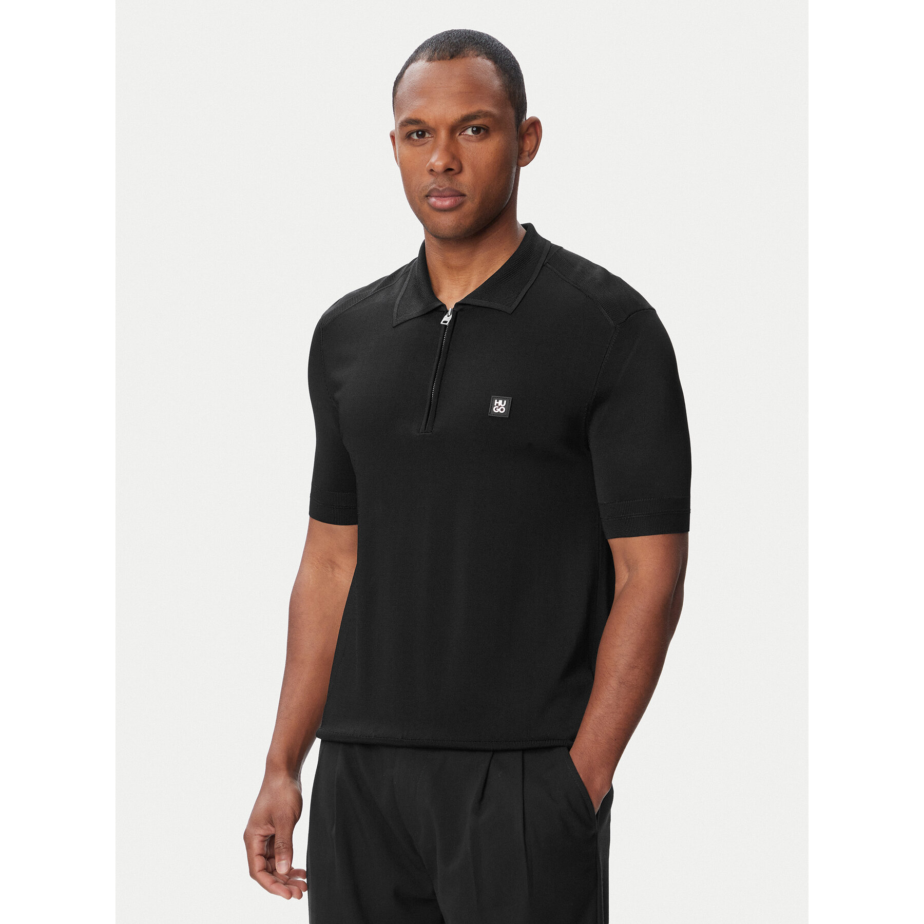 HUGO Polo majica Sayfong-5 50564234 Črna Regular Fit