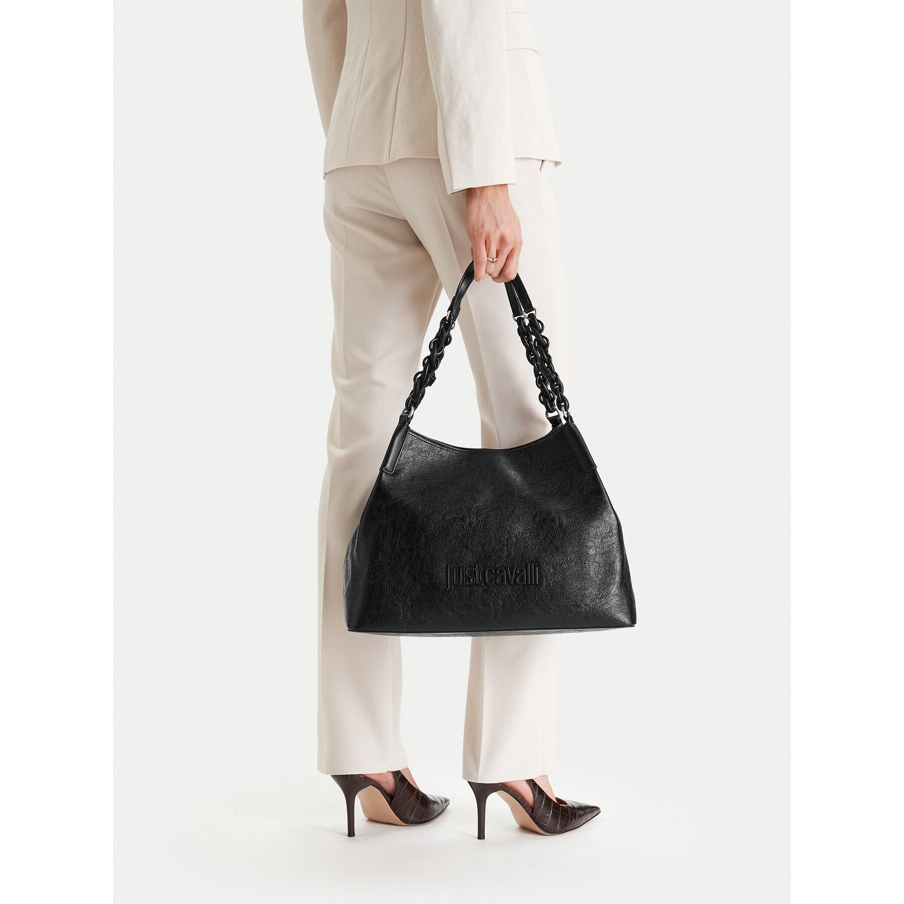 Geantă Just Cavalli 80RA4BC6 ZSD86 Negru