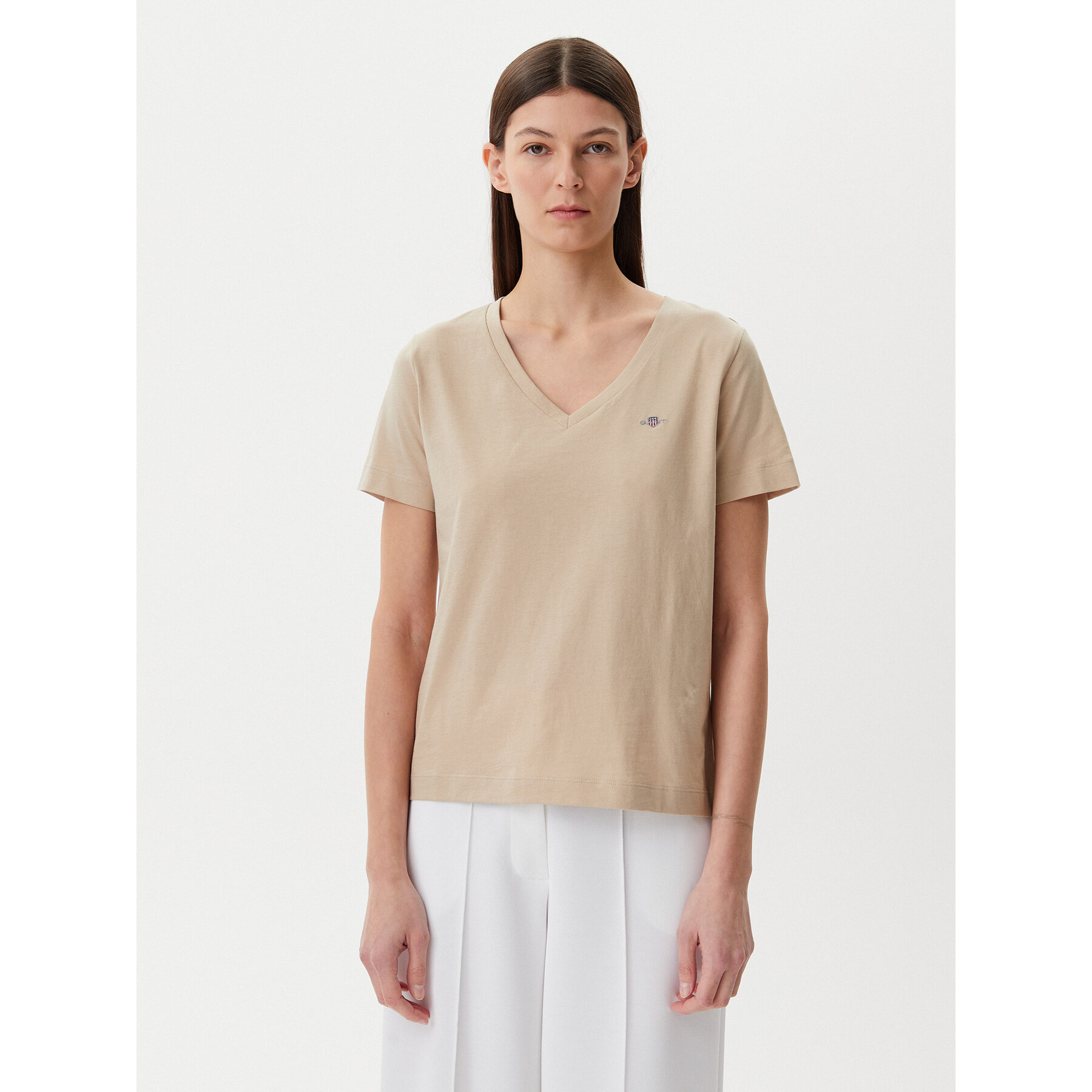 Gant T-shirt Shield 4200750 Beige Regular Fit