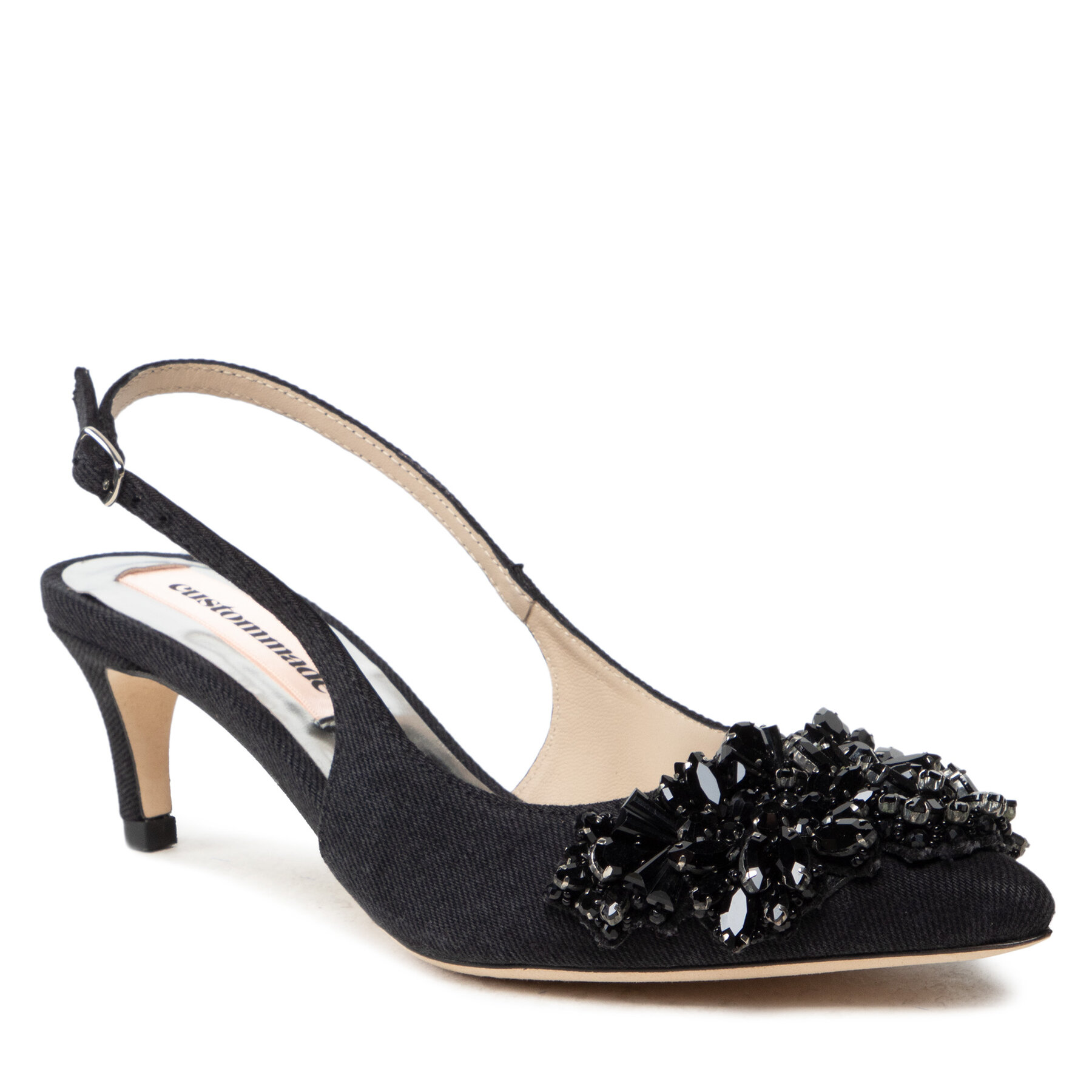Sandalias Custommade Alima Denim Crystal 213633017 Negro