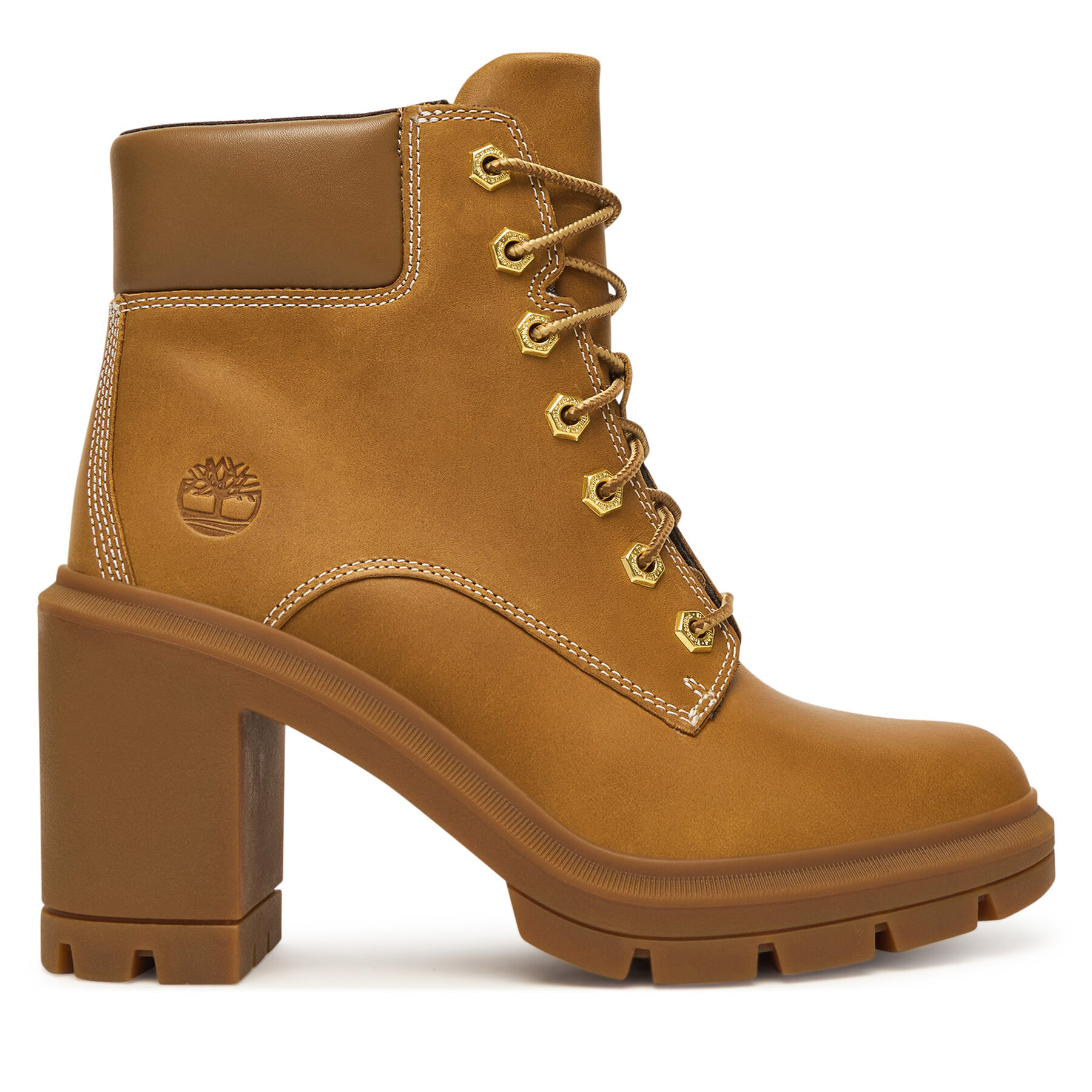 Damskie Botki Timberland, Rozmiar 39 1/2, Brązowy Allington Heights Mid Lace Up TB0A2CKCEN11