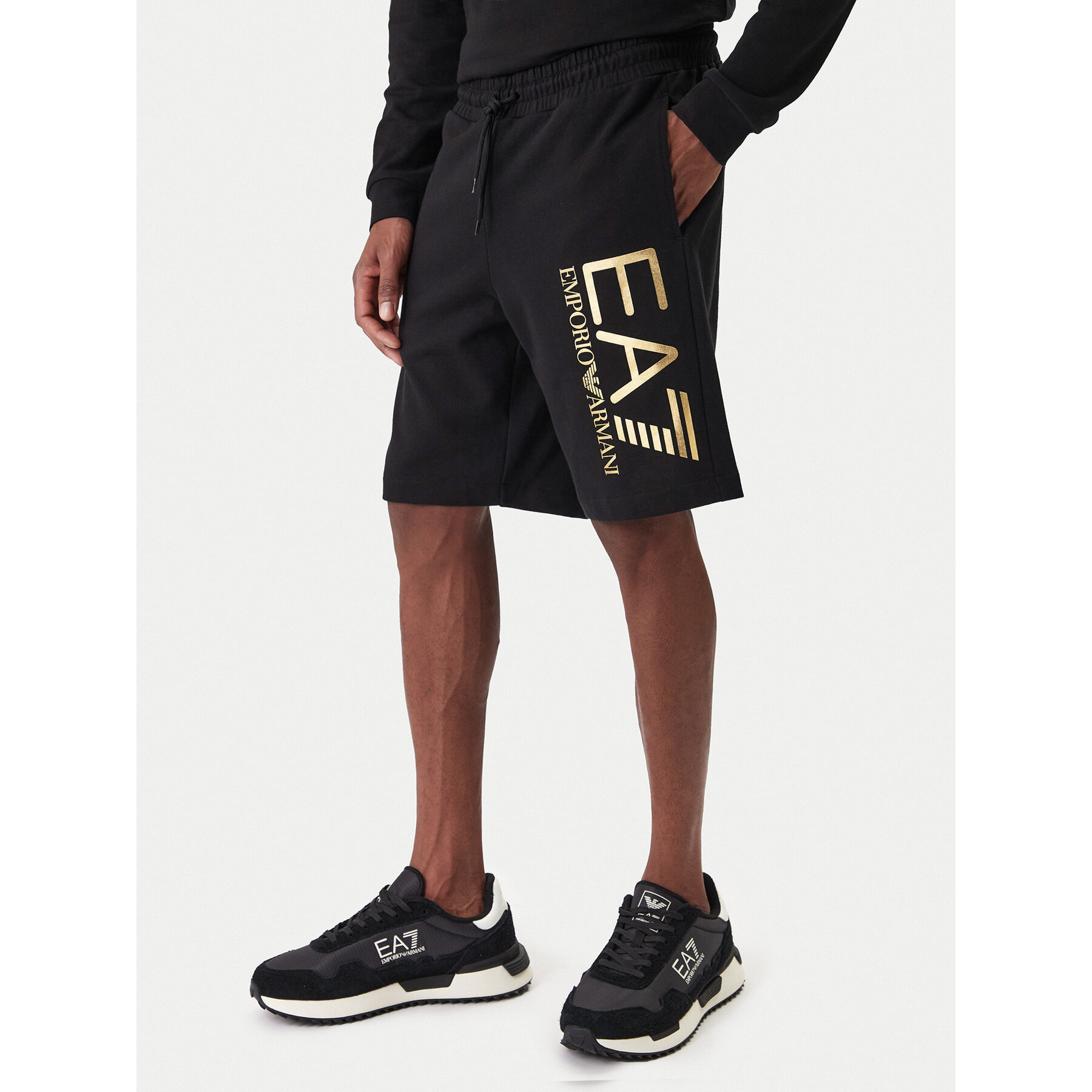 EA7 Emporio Armani Sportshorts 7M001414 AF22266 MC004 Schwarz Regular Fit