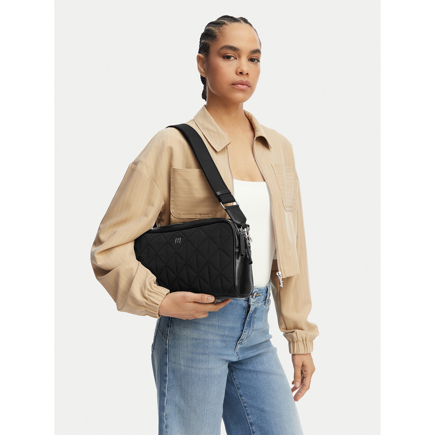 Ročna torba Calvin Klein LV04F3649G Črna