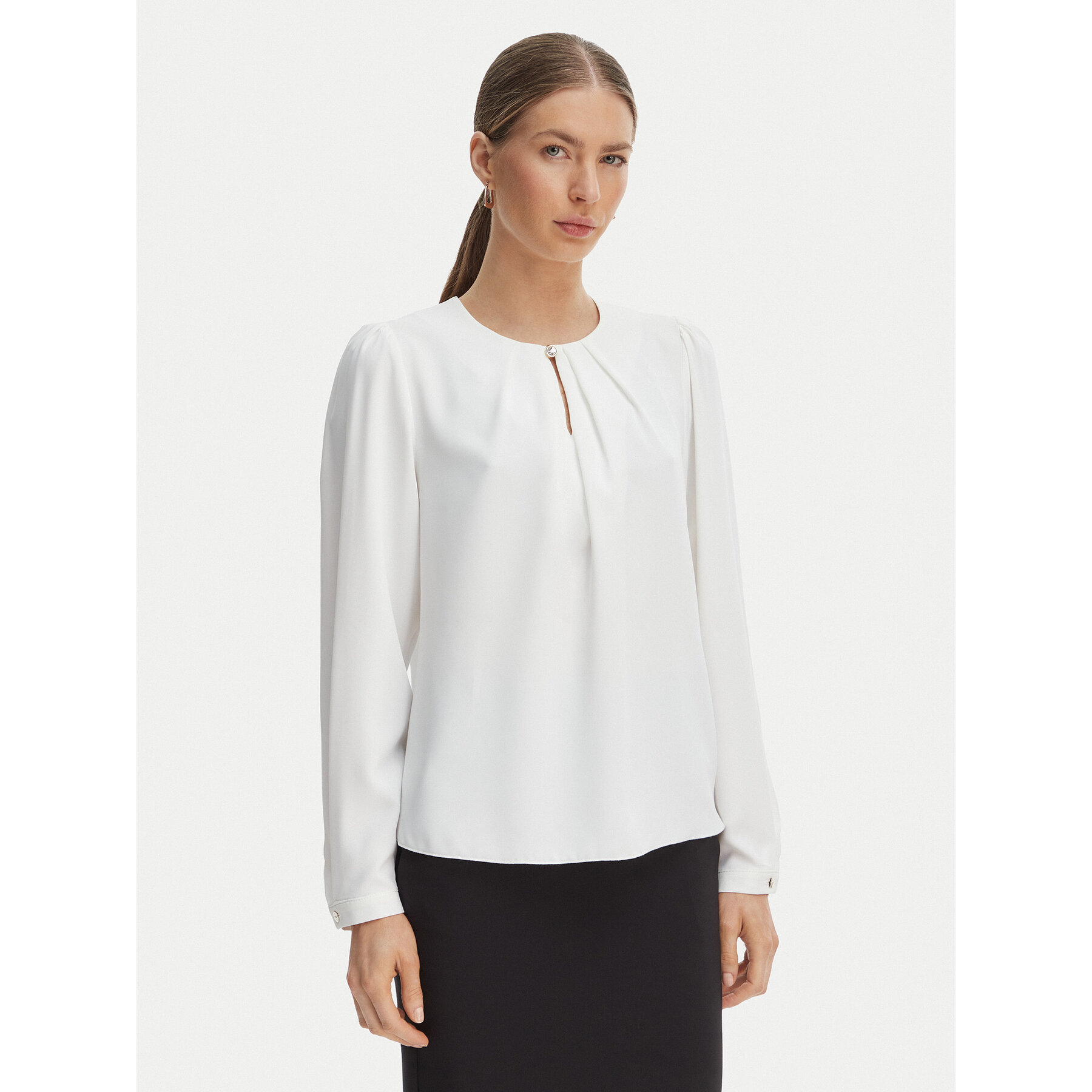 Rinascimento Bluse CFC0127711003 Weiß Regular Fit