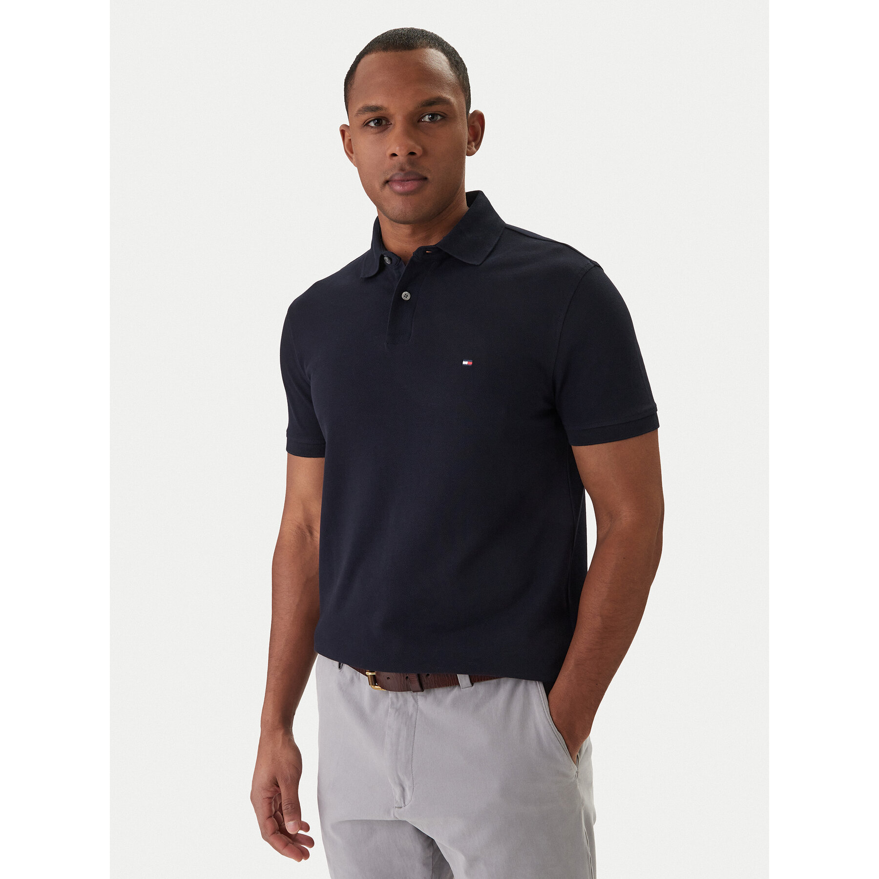 Tommy Hilfiger Polo 1985 MW0MW17770 Tamnoplava Regular Fit