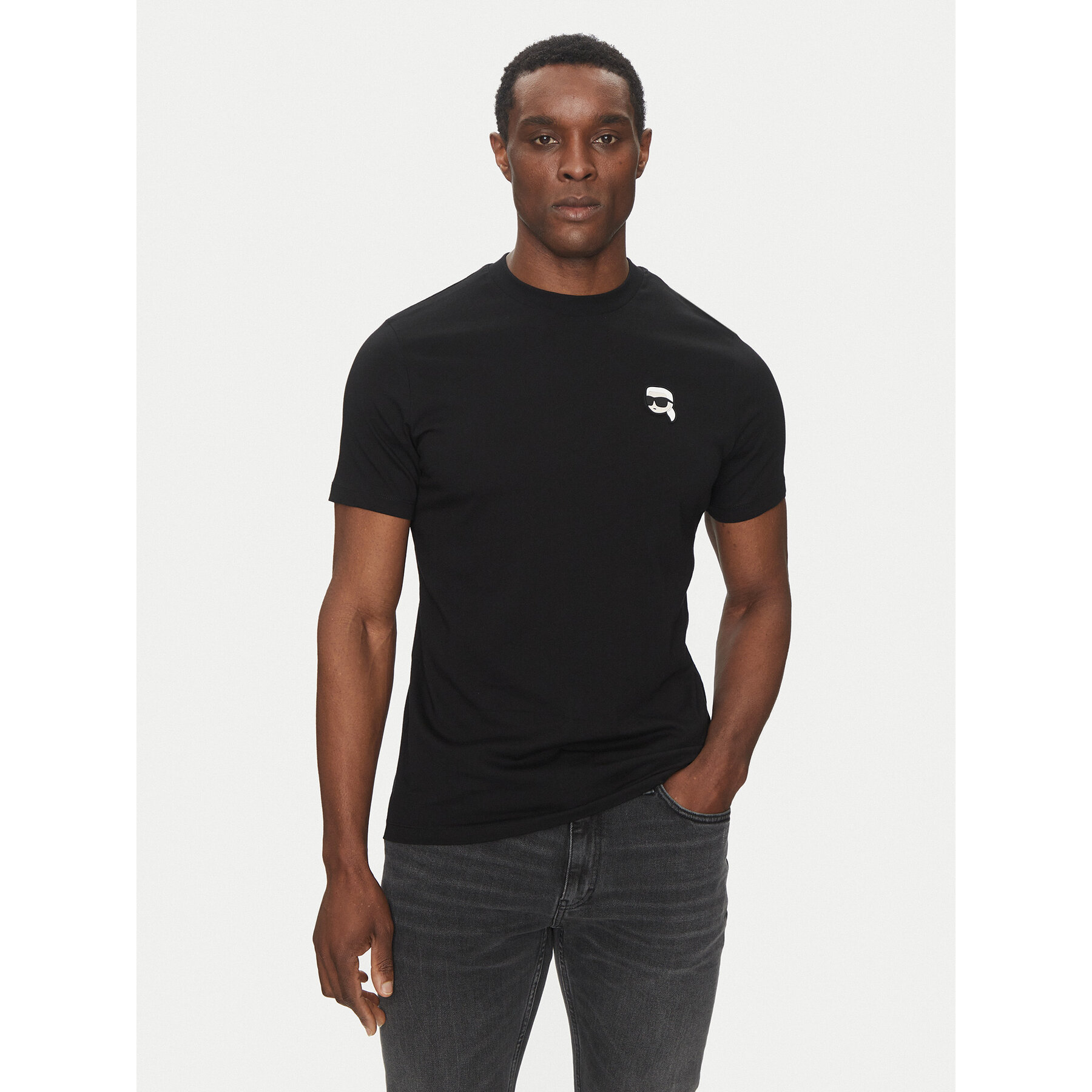 KARL LAGERFELD Póló 755710 500224 Fekete Regular Fit