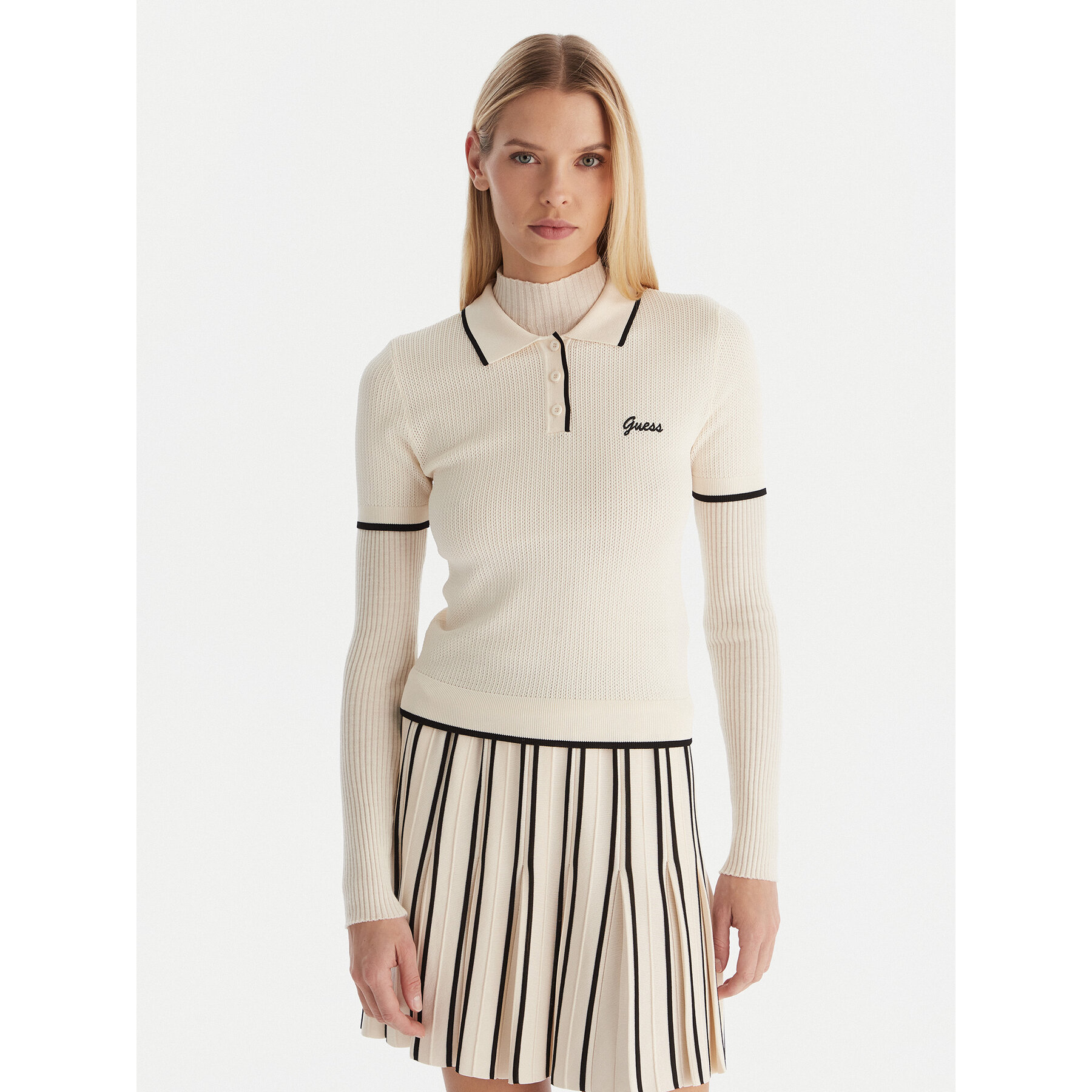 Guess Guess Polo Polo sweater Μπεζ Slim Fit