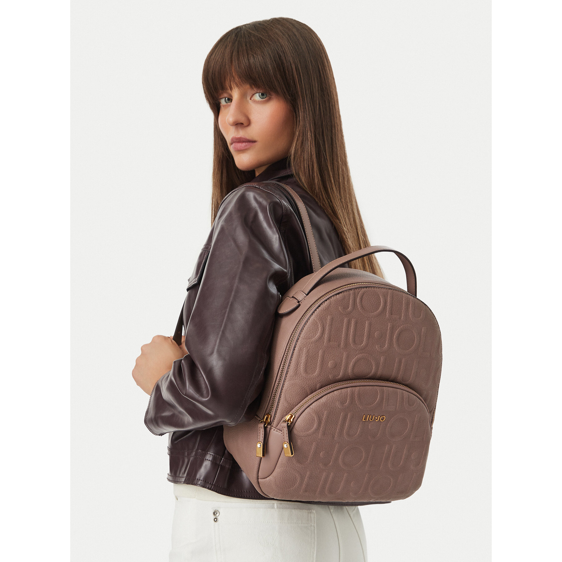 Ruksak Liu Jo AF6209 E1139 Tamno bež