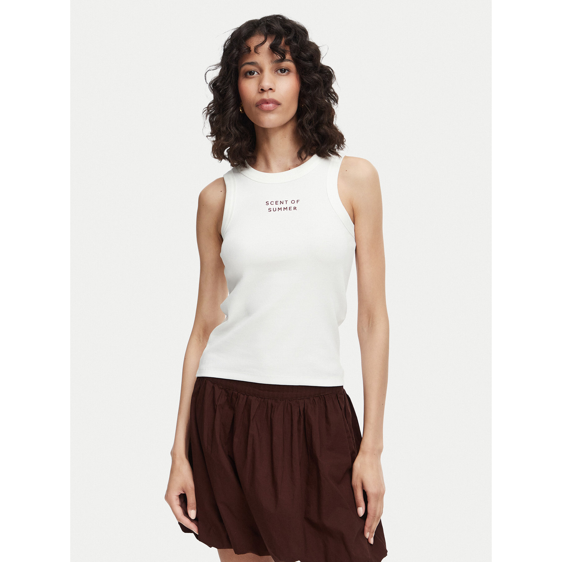 Vero Moda Top Nira 10341982 Weiß Slim Fit