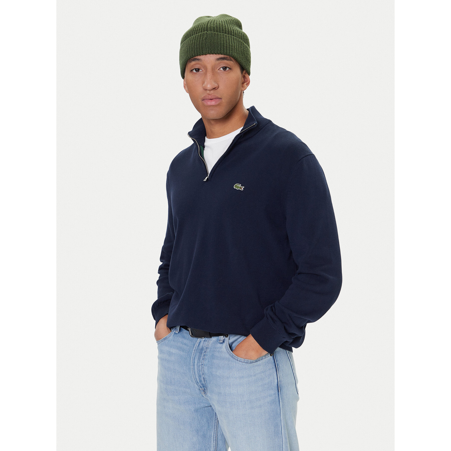 Lacoste T-Shirt TH2038 Σκούρο μπλε Regular Fit
