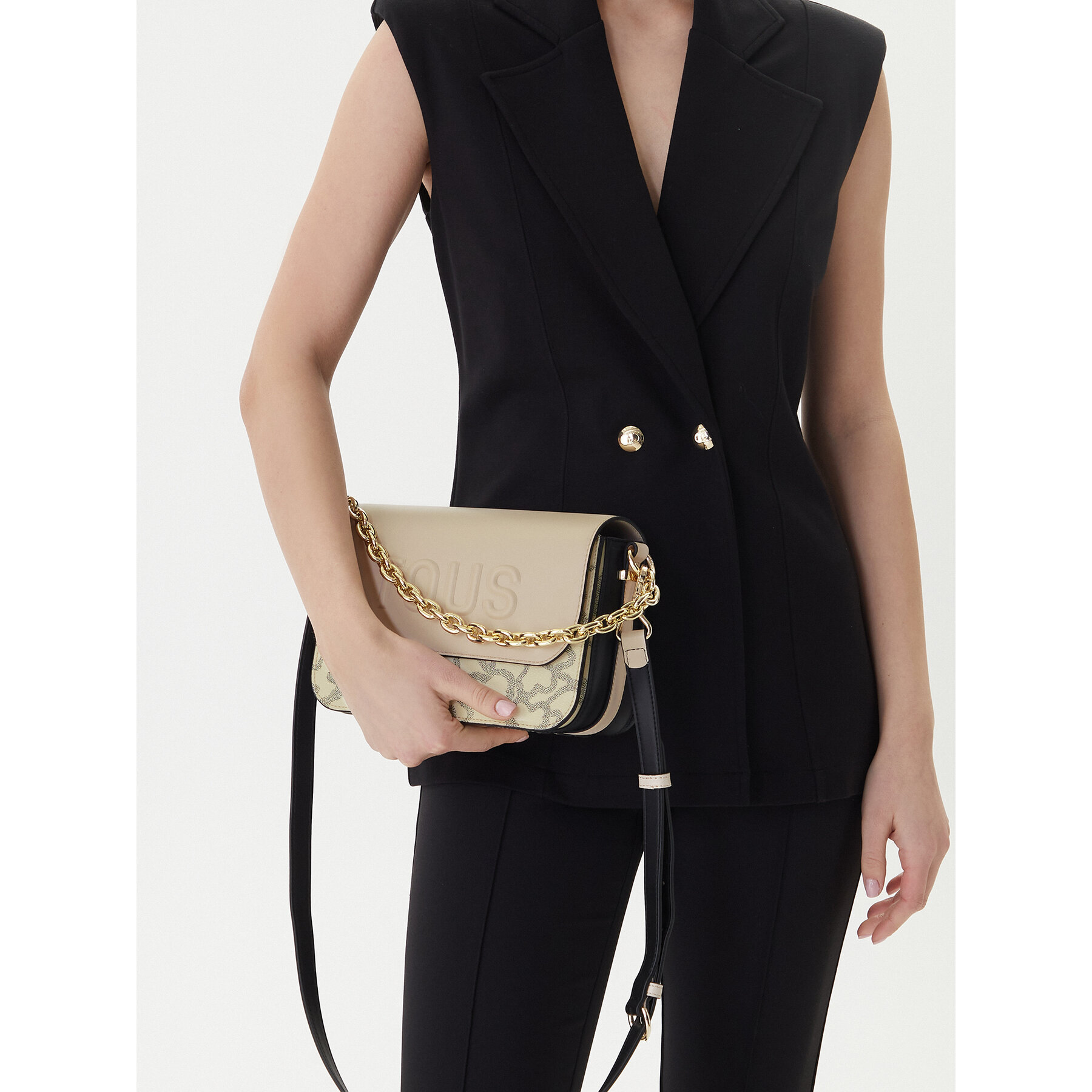 Дамска чанта TOUS Kaos Icon 2002185451 Бежов