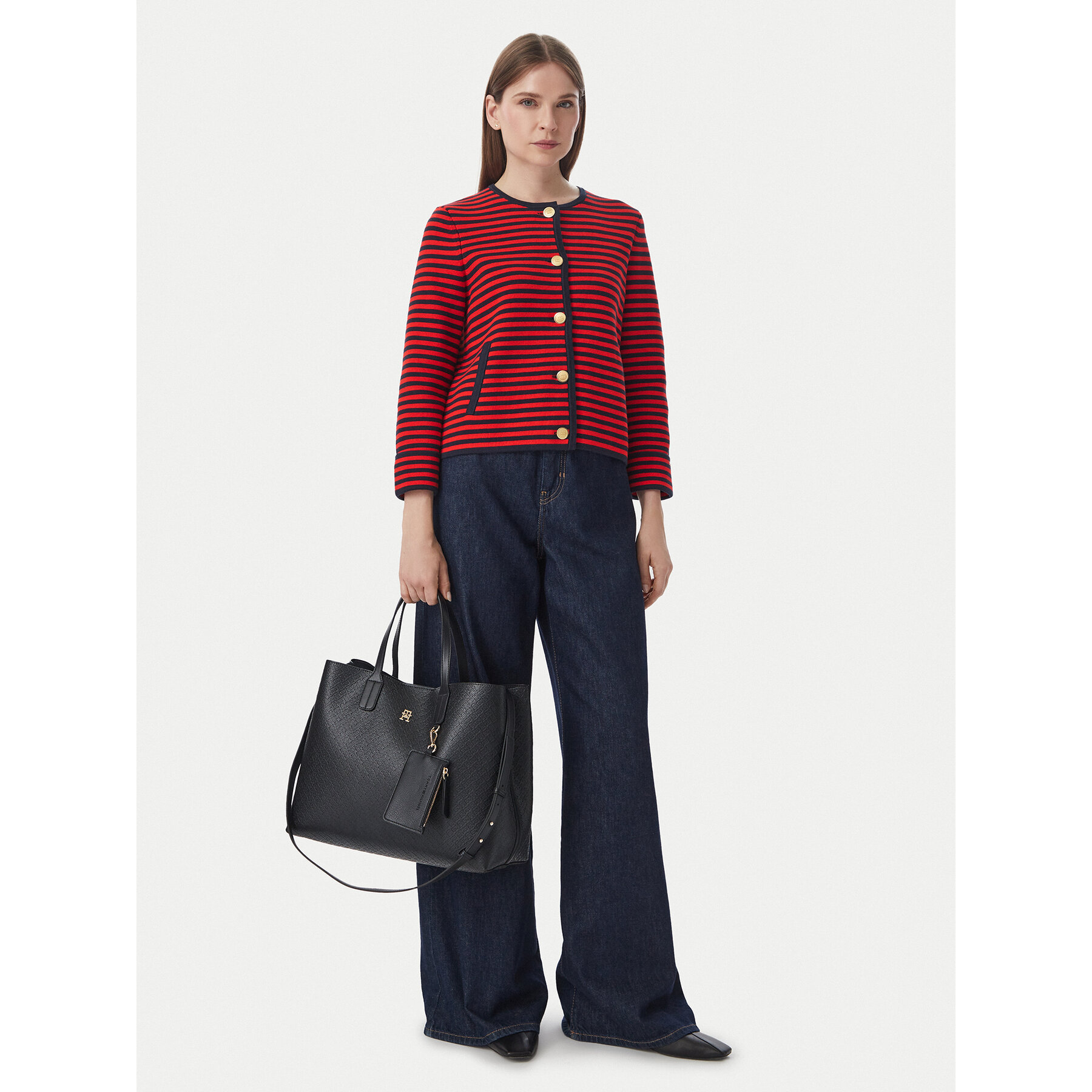 Tommy Hilfiger Τσάντα Tommy Hilfiger Th Icon Satchel Mono AW0AW18923 Μαύρο
