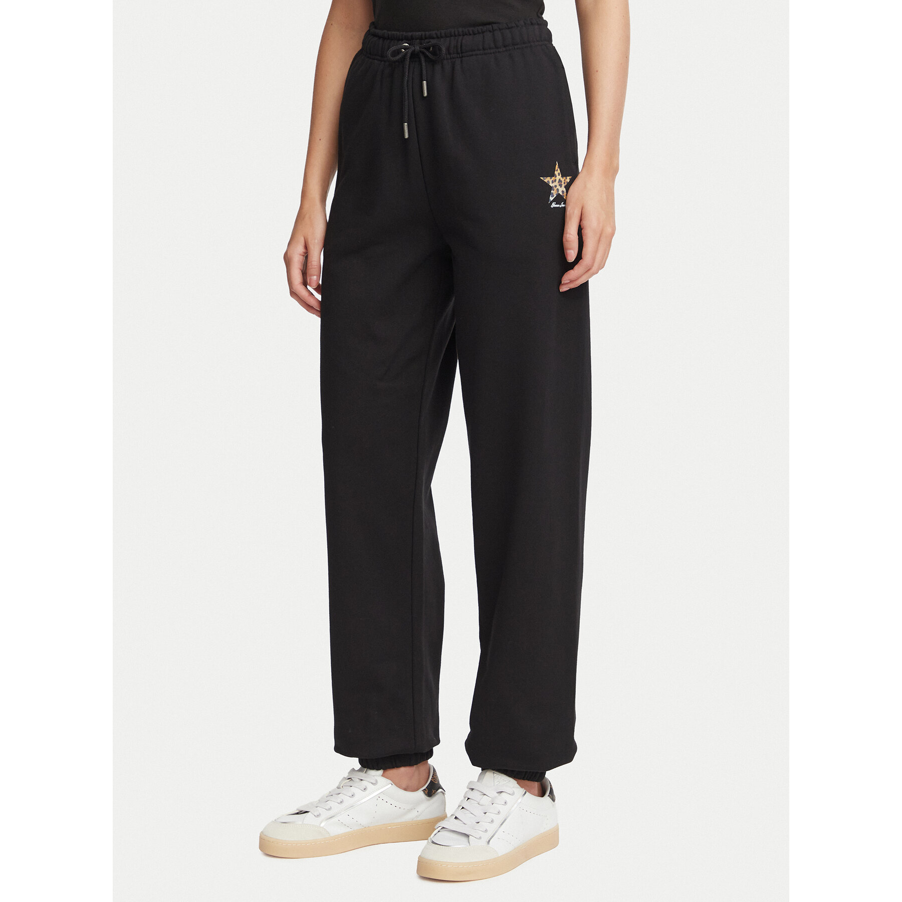 Guess Jeans Jogginghose W6BB37 K6898 Schwarz Relaxed Fit
